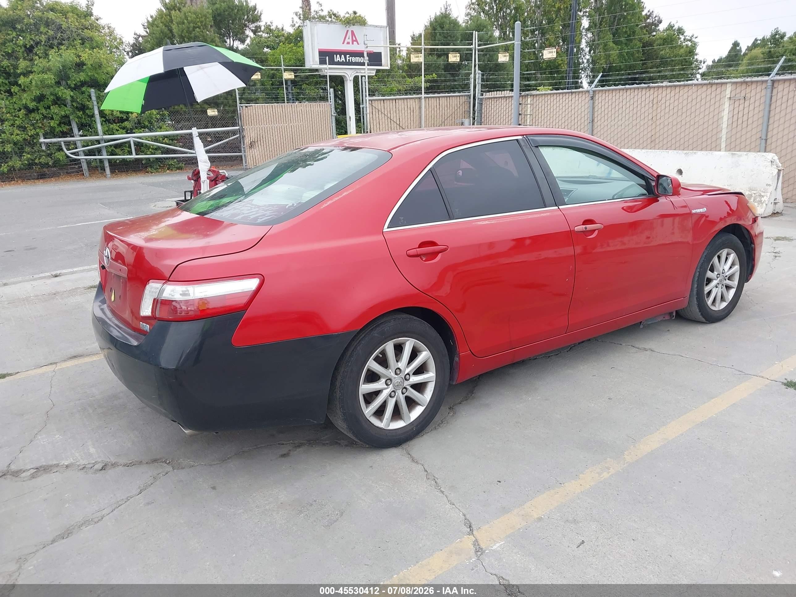2009 Toyota Camry Hybrid   Красный vin: 4T1BB46K29U086481