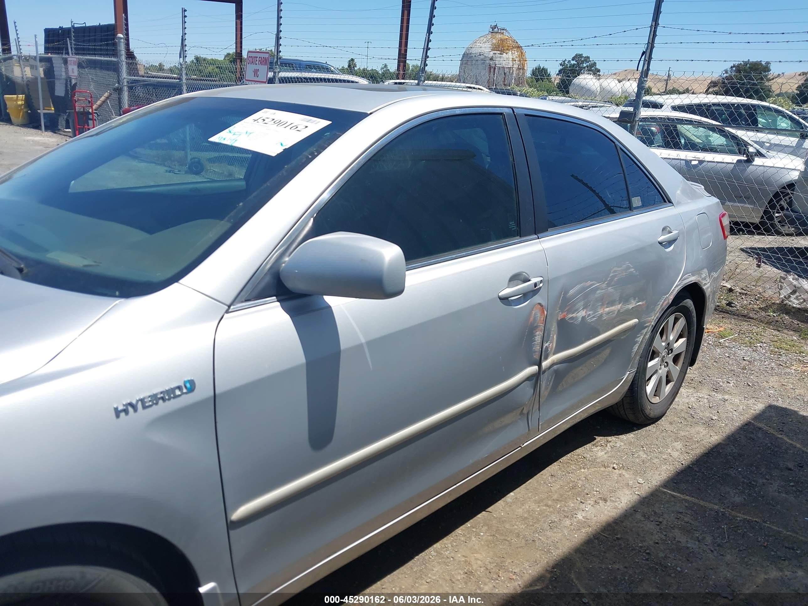 2009 Toyota Camry Hybrid   Серый vin: 4T1BB46K29U107149