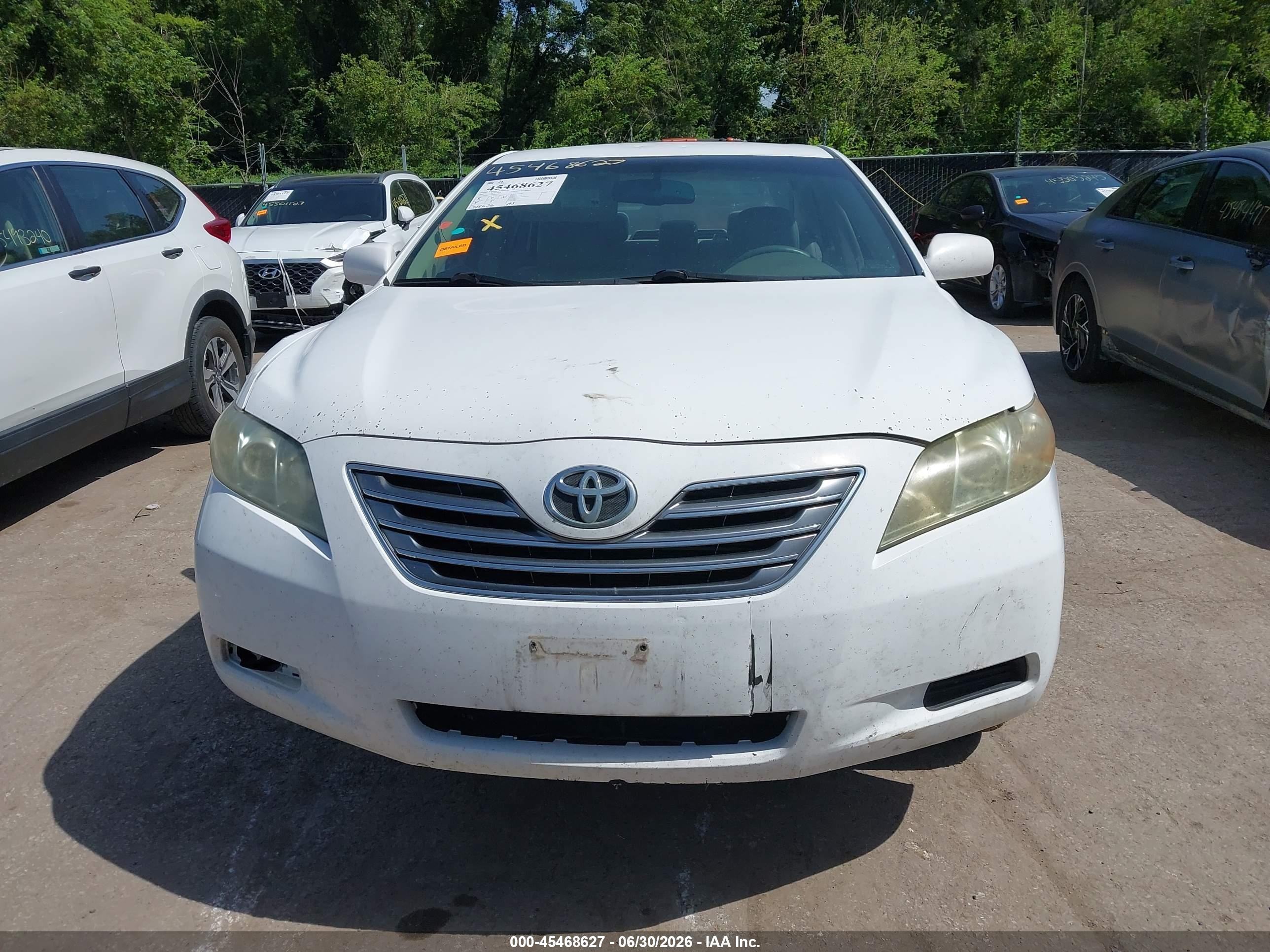 2007 Toyota Camry Hybrid   White vin: 4T1BB46K37U023161