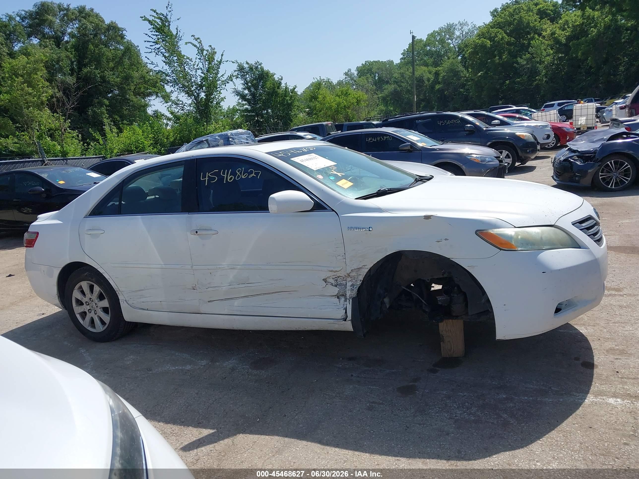 2007 Toyota Camry Hybrid   White vin: 4T1BB46K37U023161