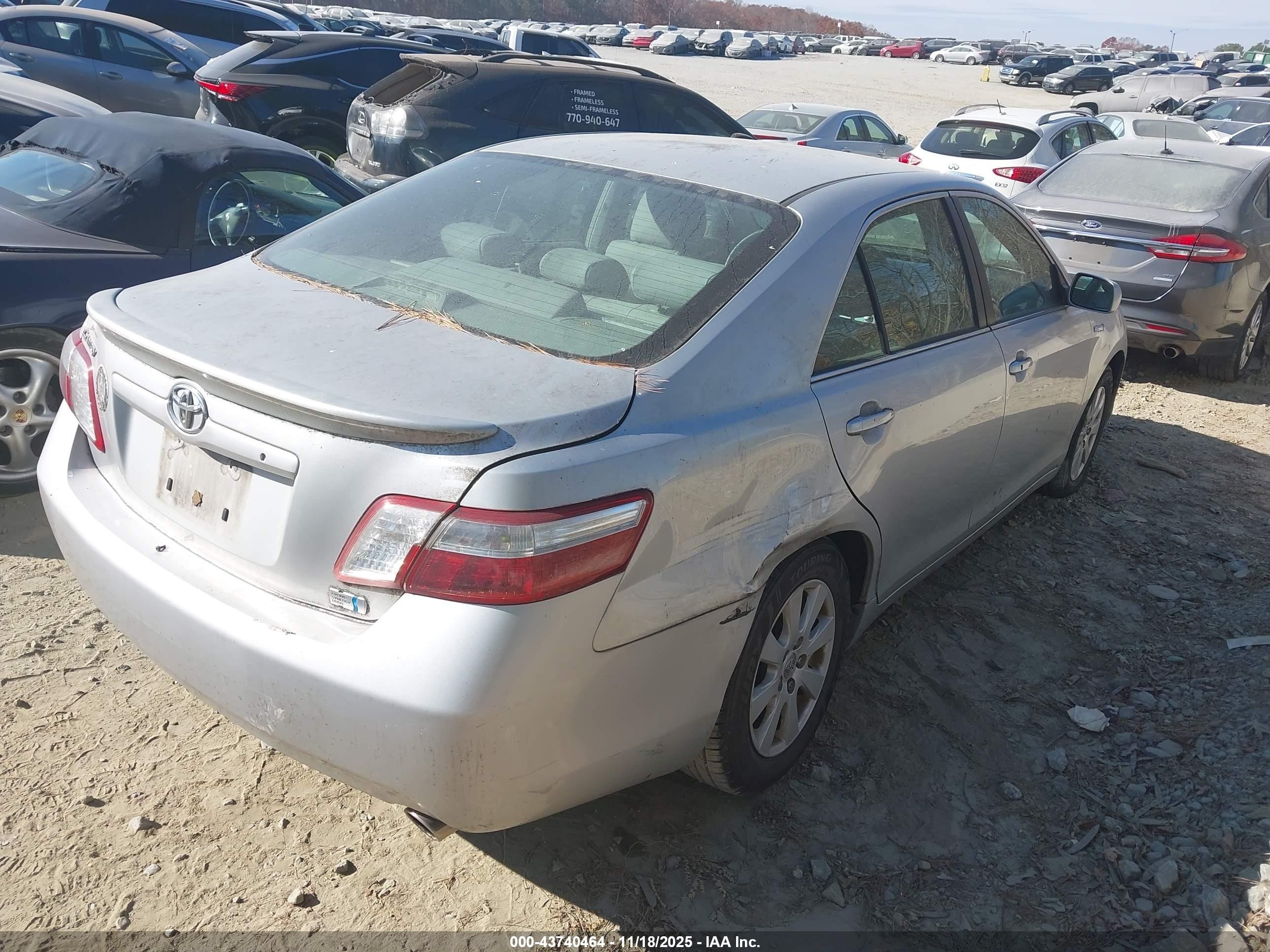 2007 Toyota Camry Hybrid   Silver vin: 4T1BB46K37U027937