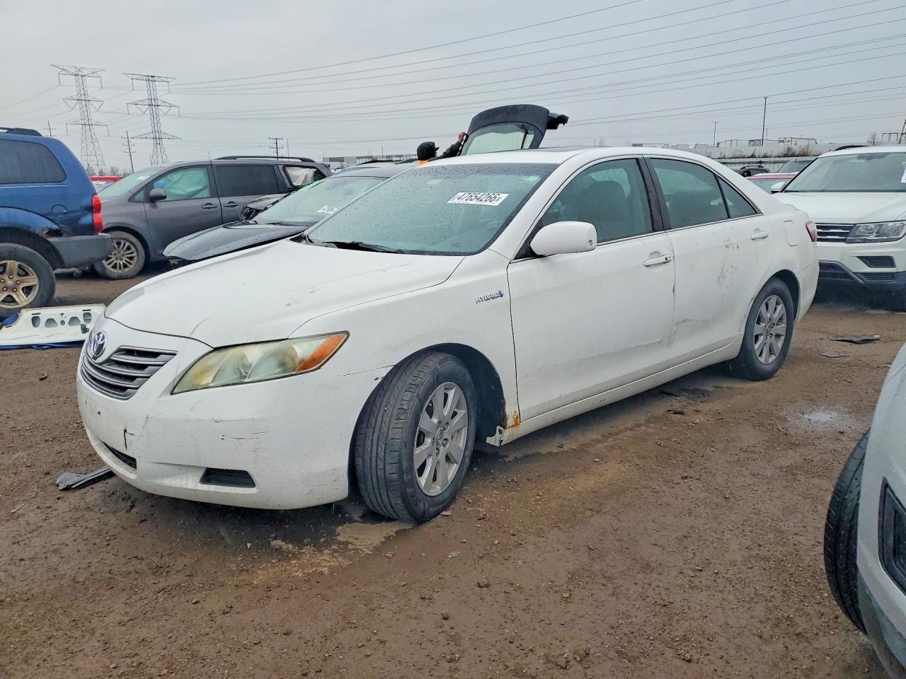 2008 Toyota Camry Hybrid Base White vin: 4T1BB46K38U034954
