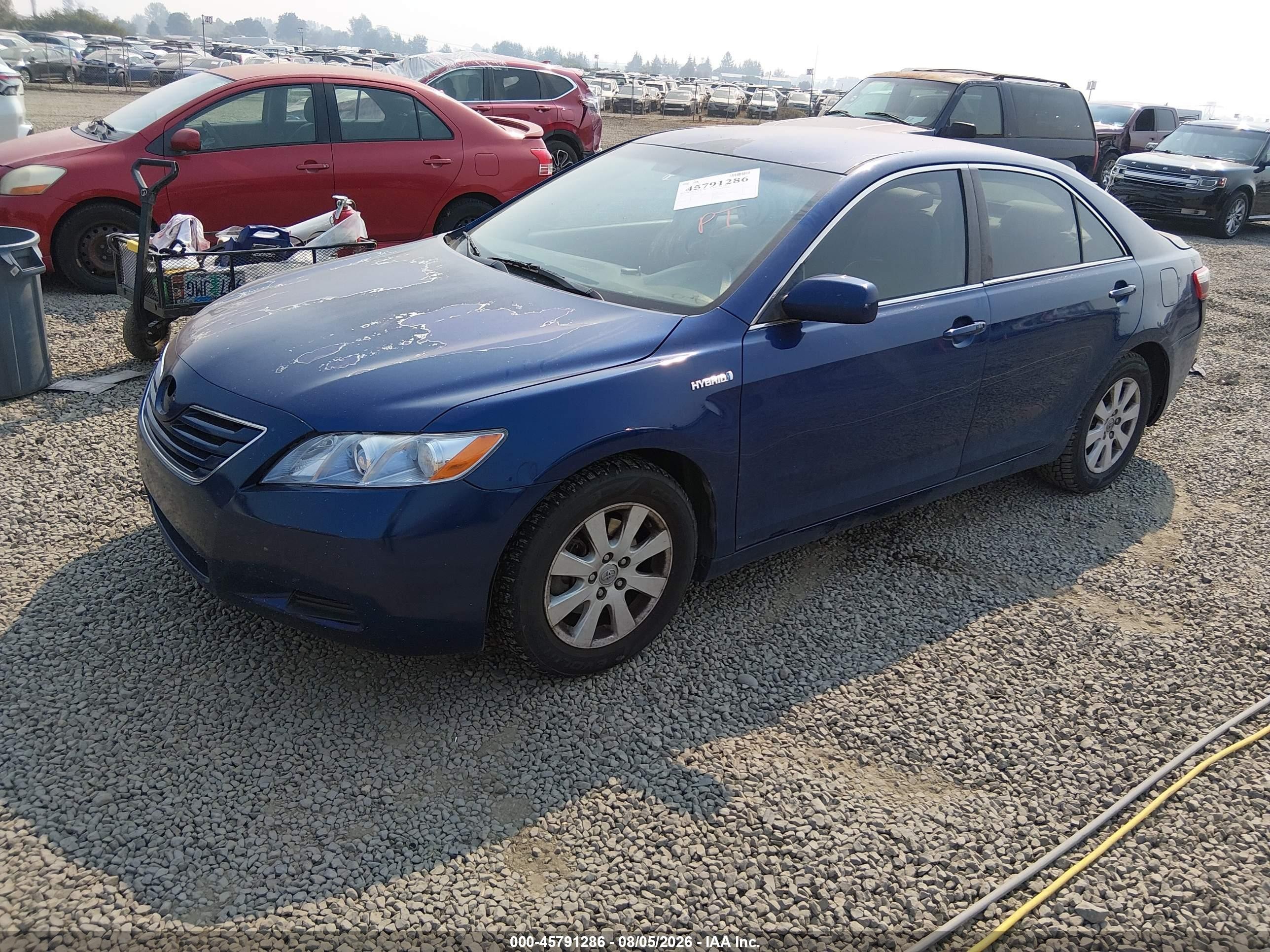2008 Toyota Camry Hybrid   Blue vin: 4T1BB46K38U037451