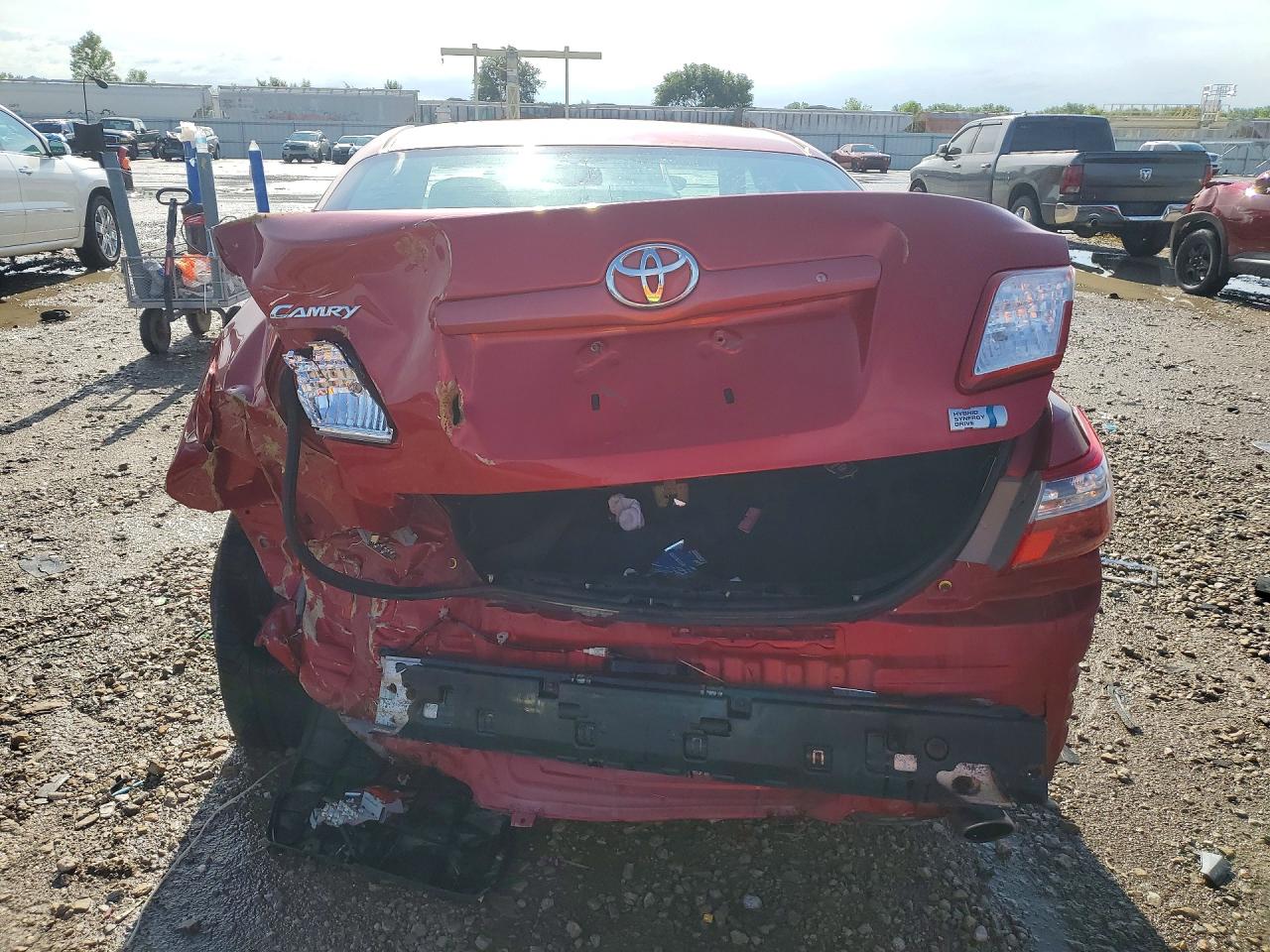 2008 Toyota Camry Hybrid Red vin: 4T1BB46K38U045324