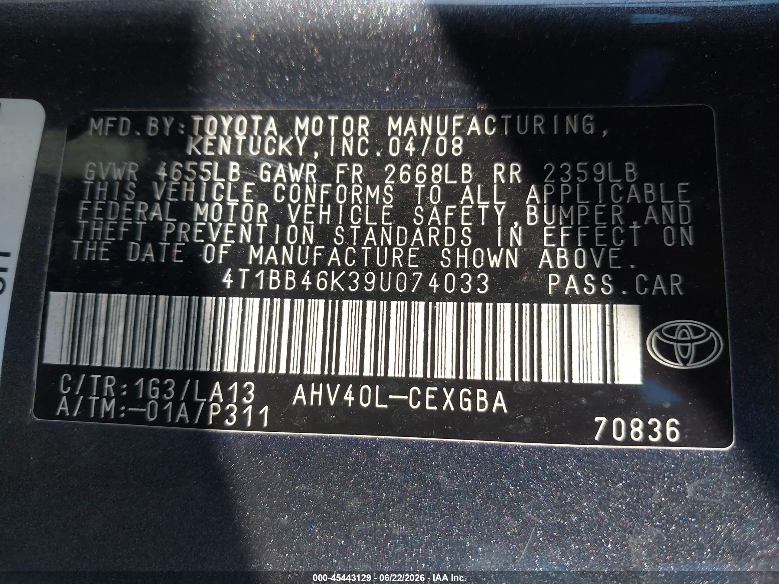 2009 Toyota Camry Hybrid   Gray vin: 4T1BB46K39U074033