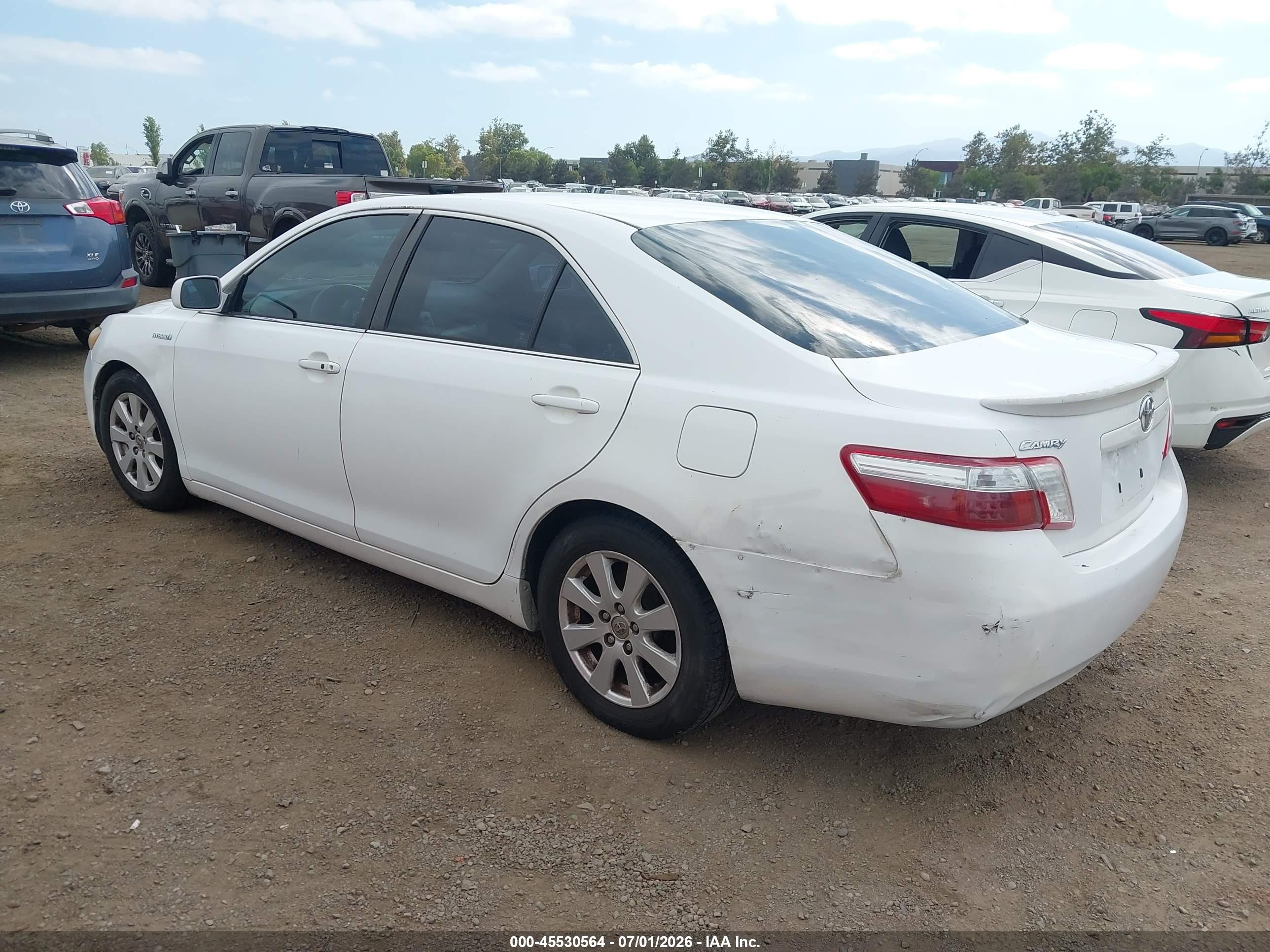 2007 Toyota Camry Hybrid   White vin: 4T1BB46K47U002187