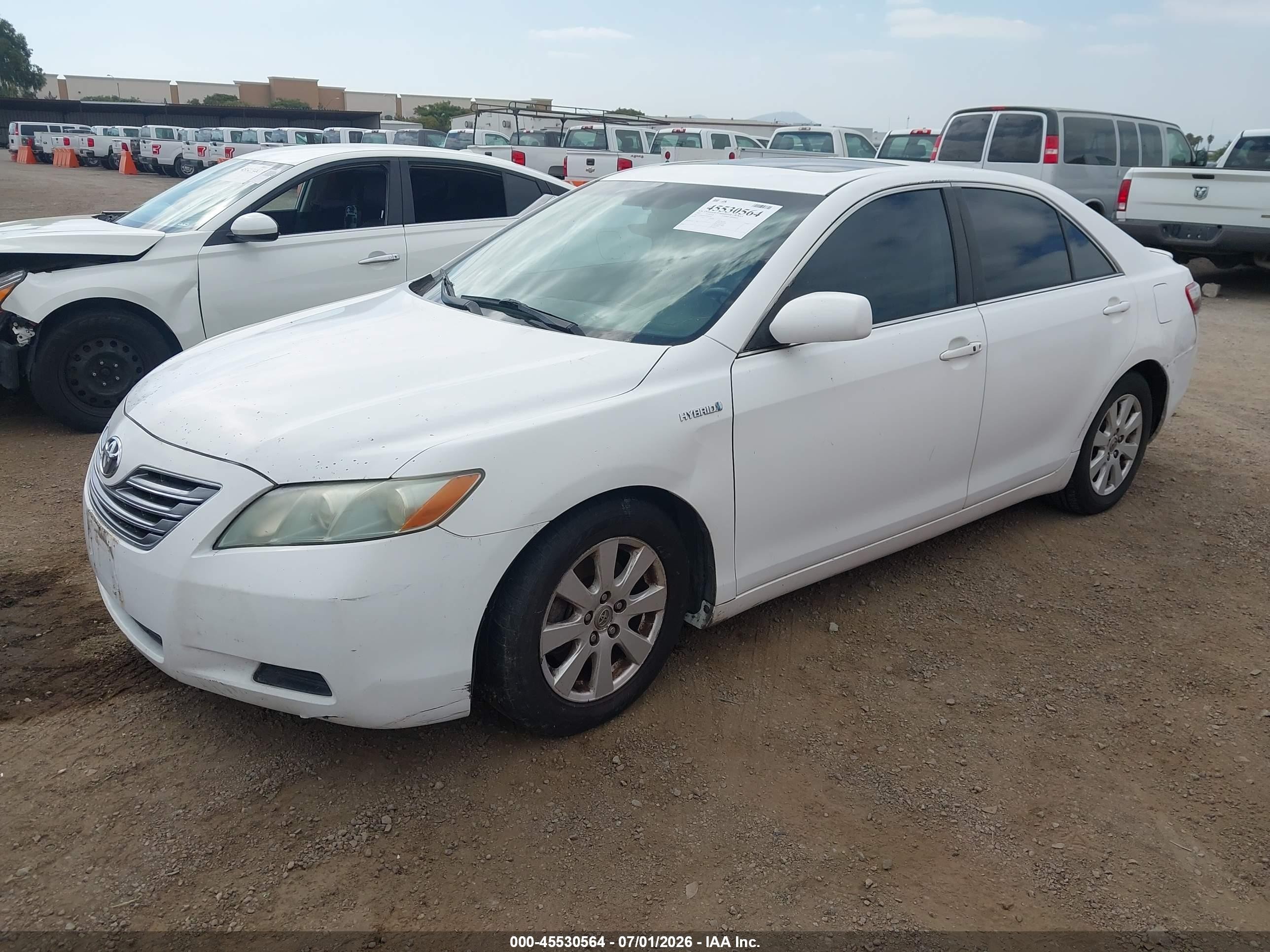 2007 Toyota Camry Hybrid   White vin: 4T1BB46K47U002187