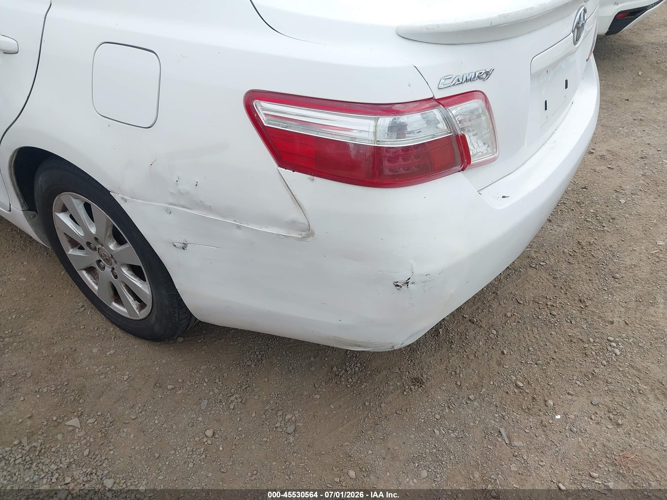 2007 Toyota Camry Hybrid   White vin: 4T1BB46K47U002187