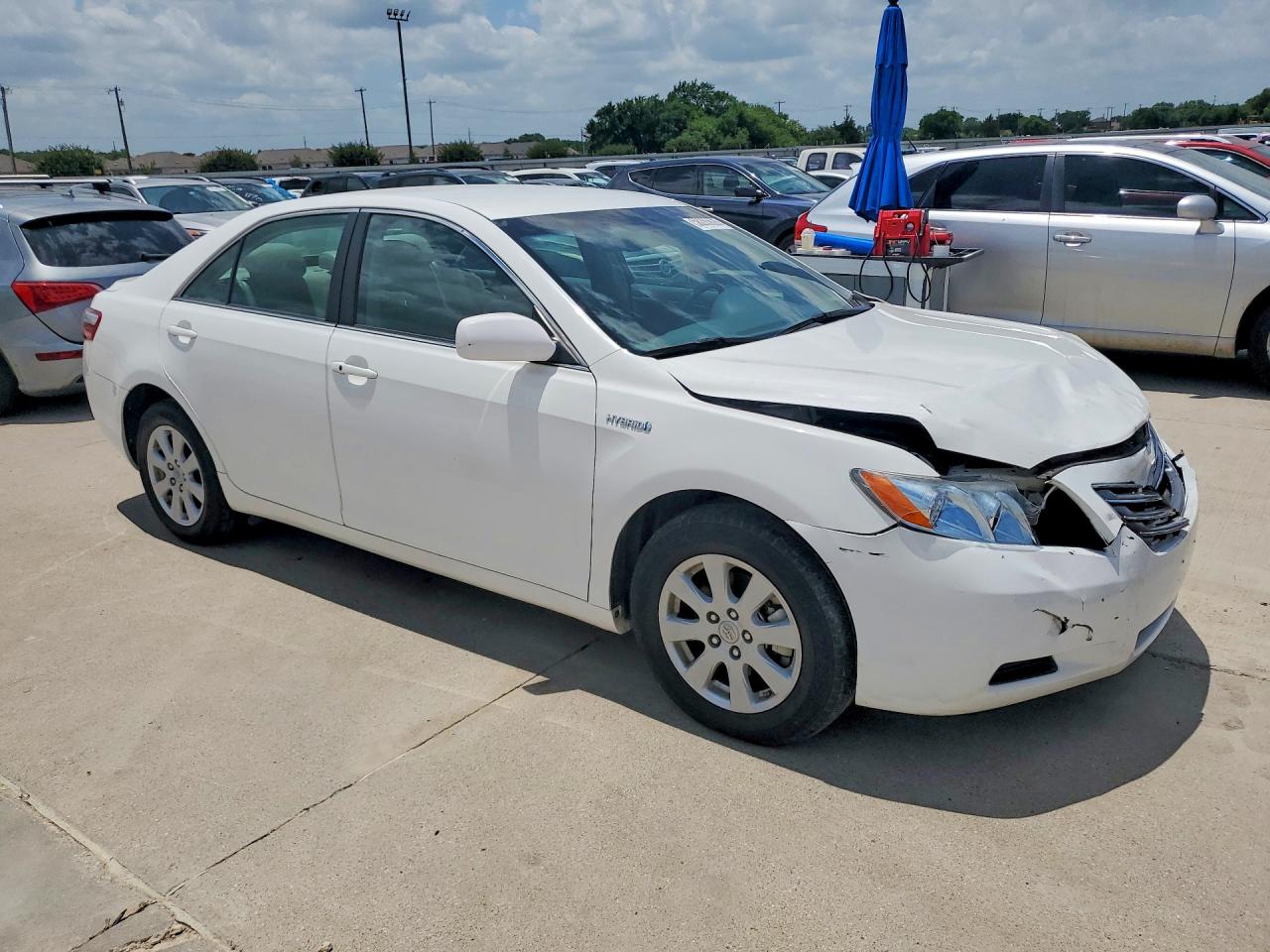 2007 Toyota Camry Hybrid Base White vin: 4T1BB46K47U024190
