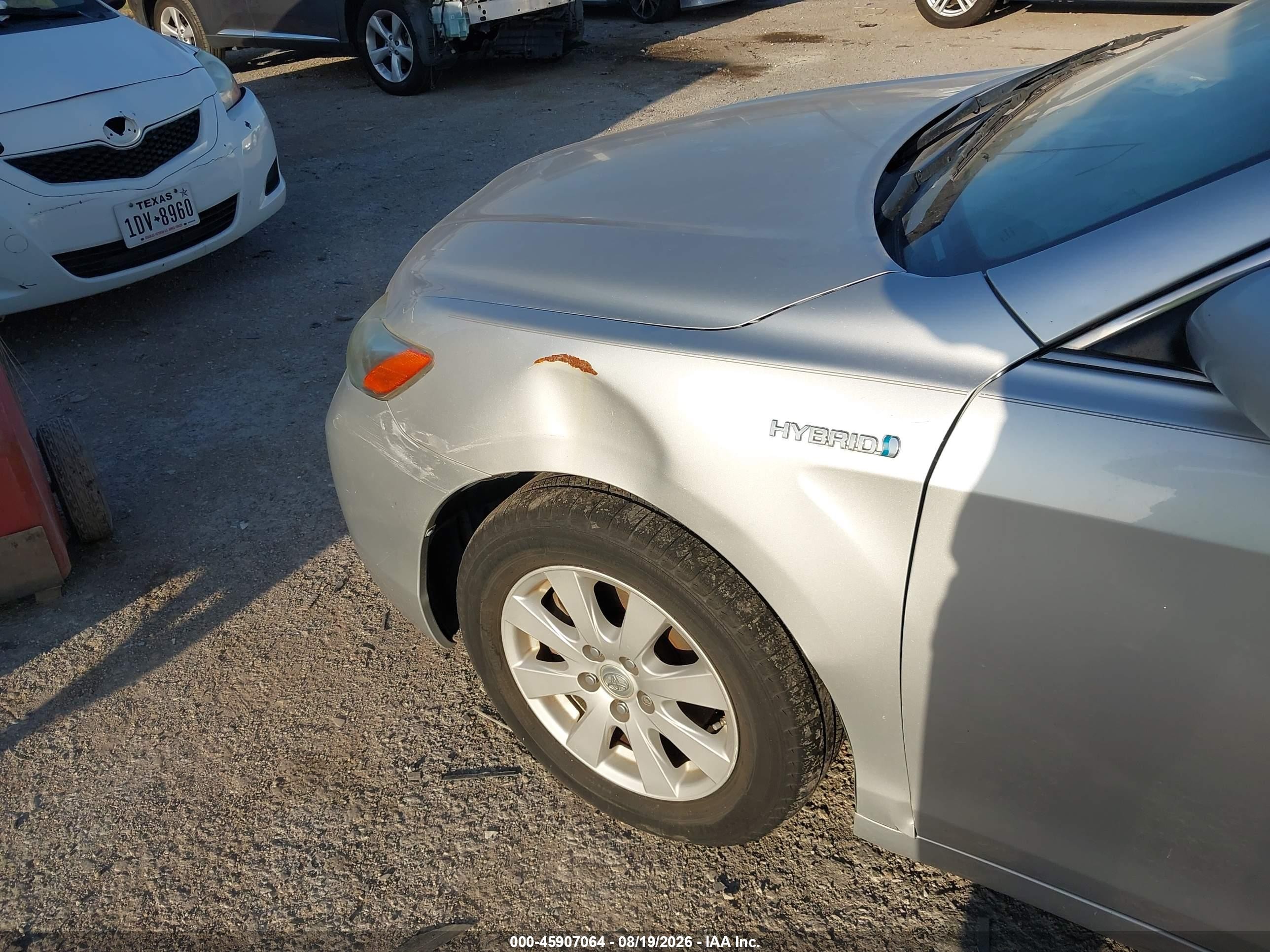 2007 Toyota Camry Hybrid   Silver vin: 4T1BB46K47U028210