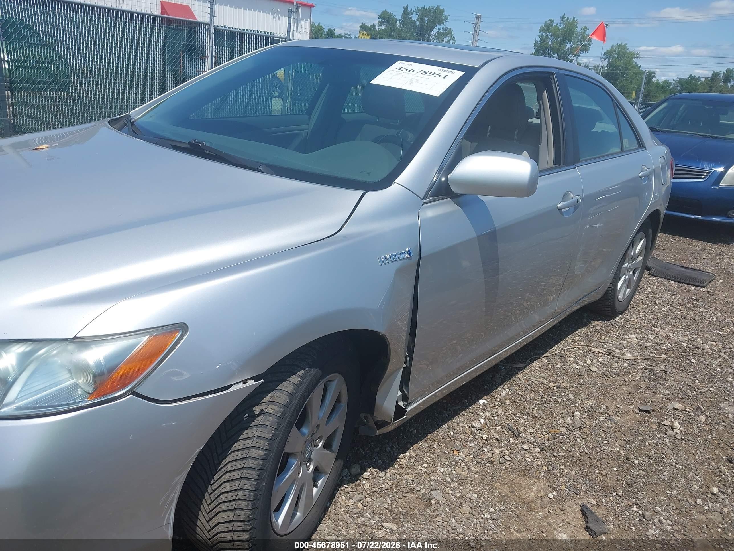 2008 Toyota Camry Hybrid Silver vin: 4T1BB46K48U031870