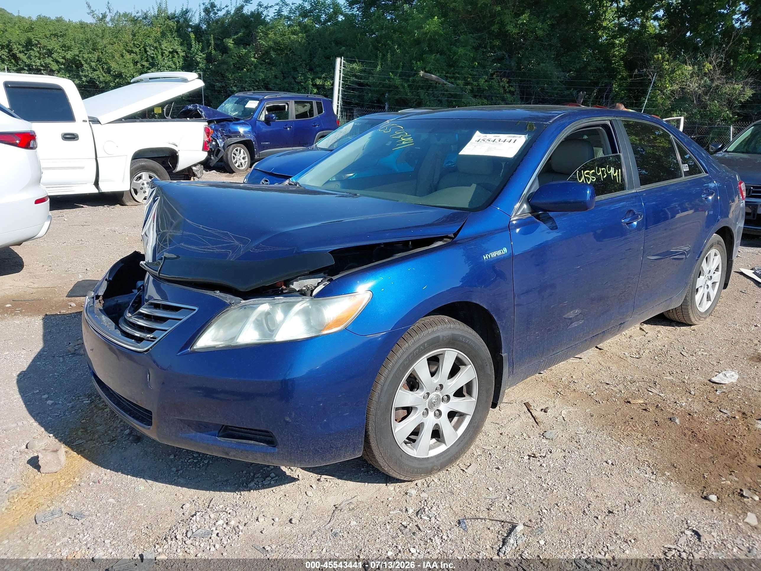 2008 Toyota Camry Hybrid   Синий vin: 4T1BB46K48U040116