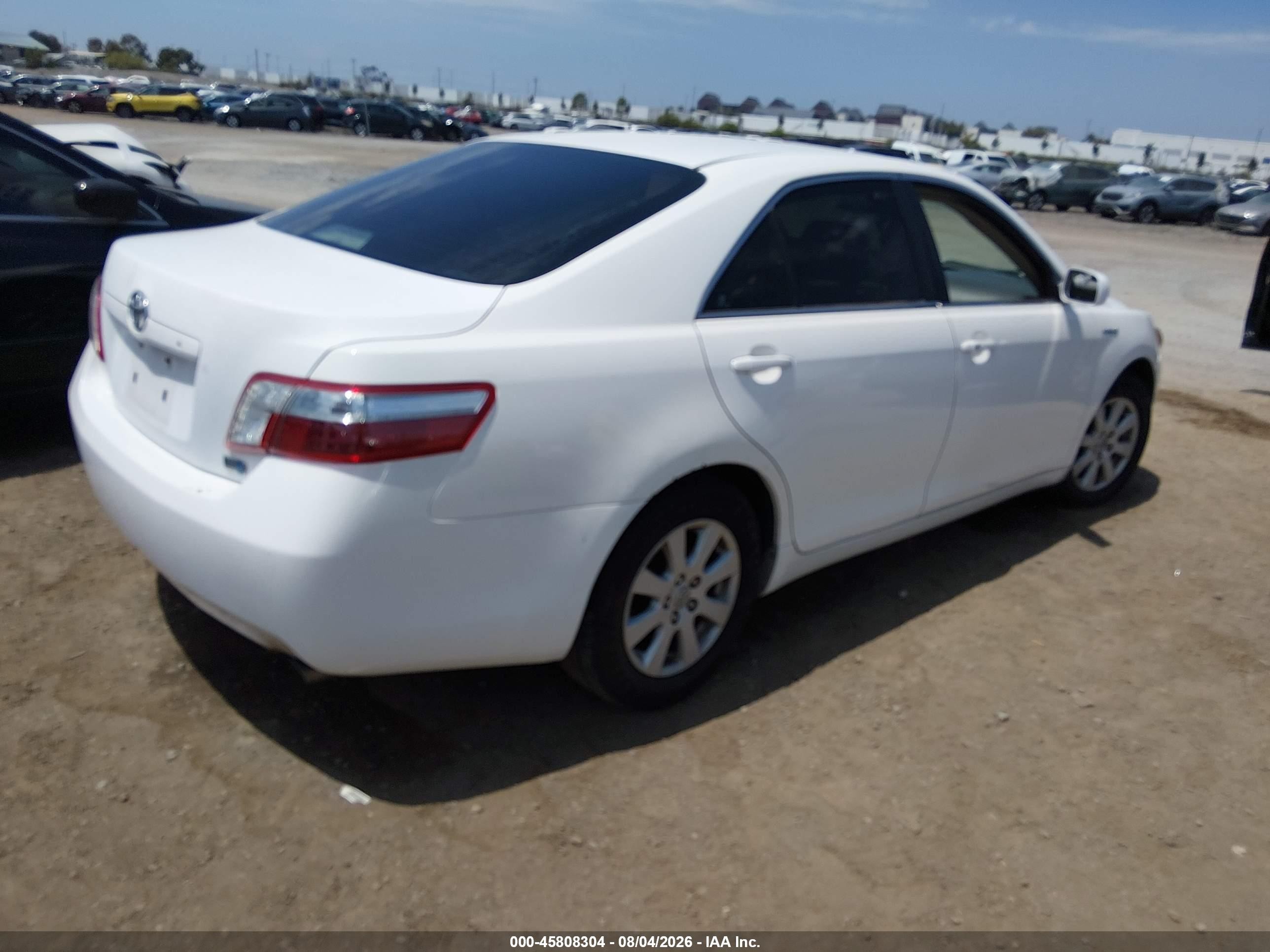 2008 Toyota Camry Hybrid   White vin: 4T1BB46K48U048135