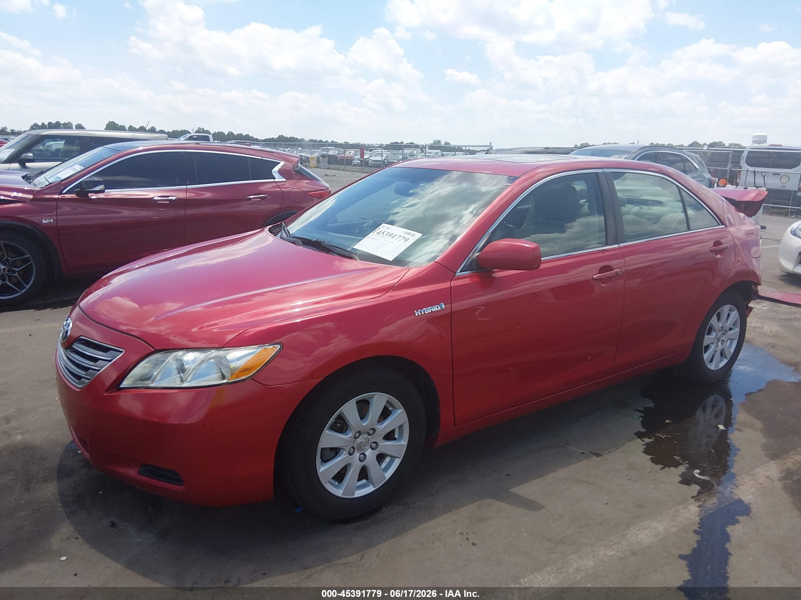 2009 Toyota Camry Hybrid   Red vin: 4T1BB46K49U063672