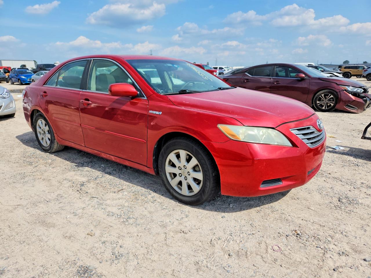 2009 Toyota Camry Hybrid Red vin: 4T1BB46K49U065227