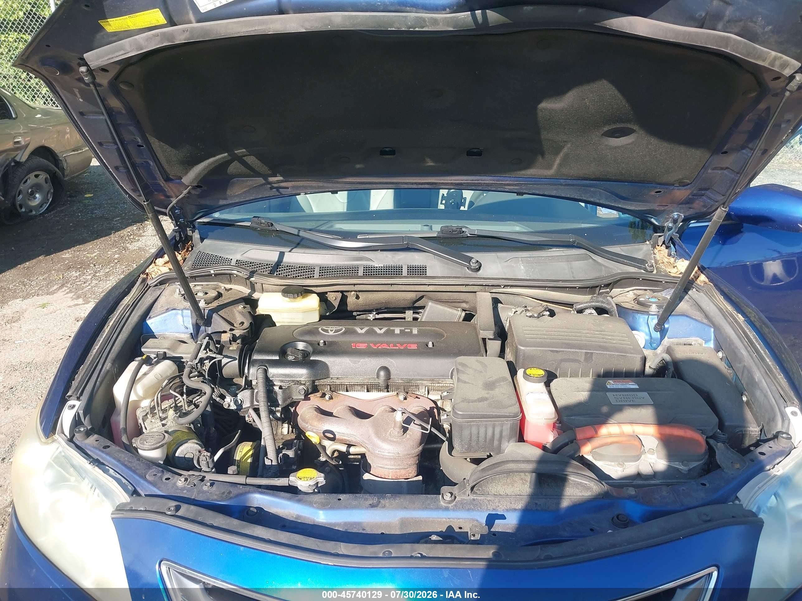 2009 Toyota Camry Hybrid   Blue vin: 4T1BB46K49U076499