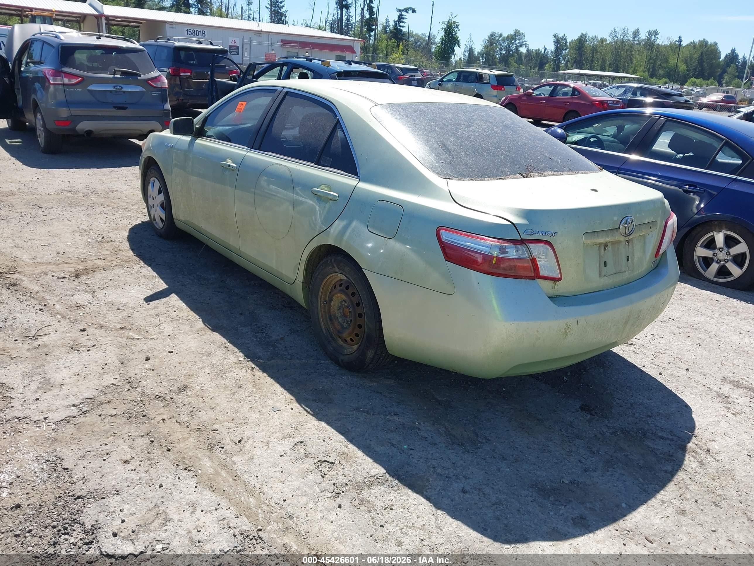 2009 Toyota Camry Hybrid   Green vin: 4T1BB46K49U082223