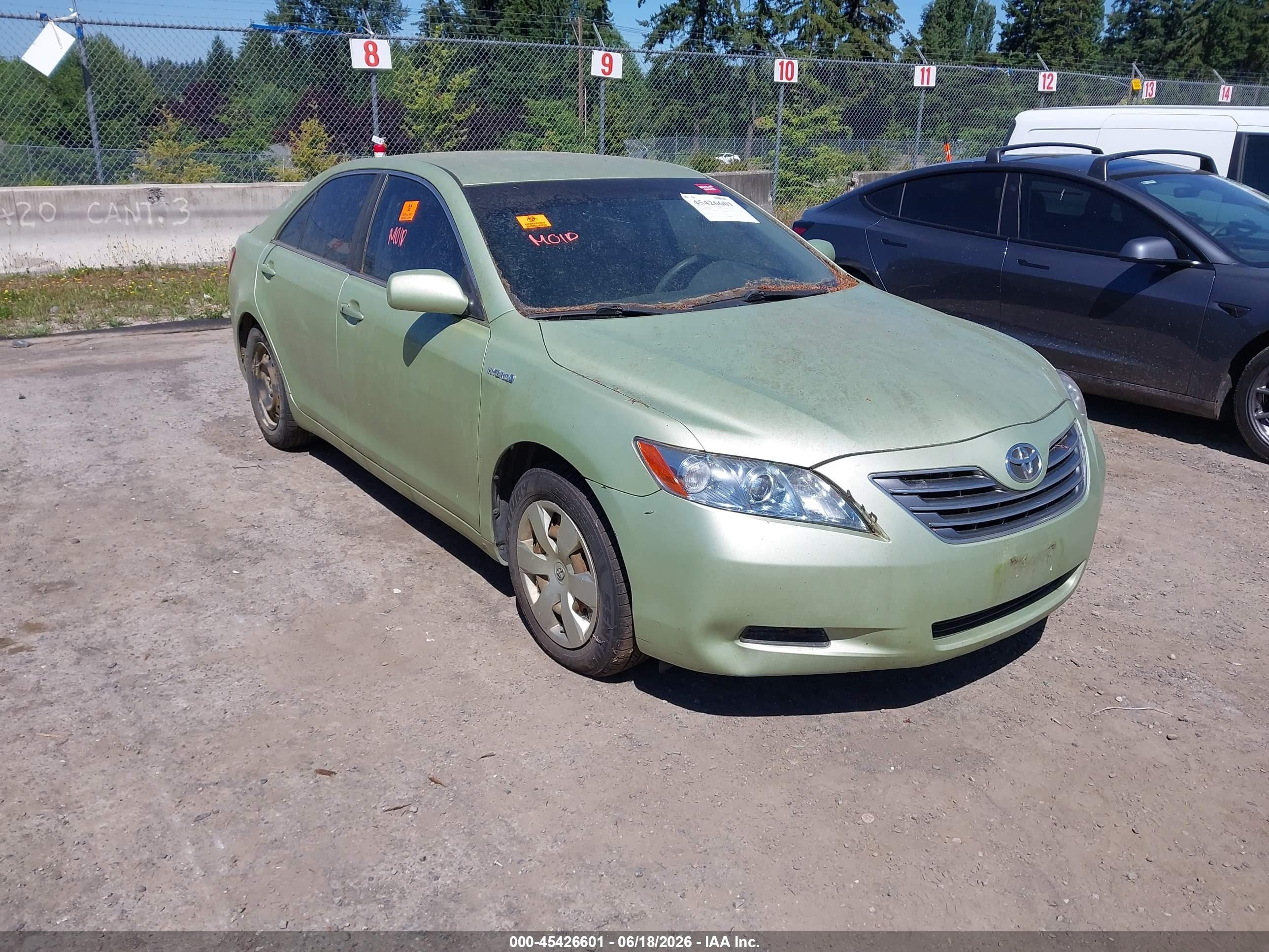 2009 Toyota Camry Hybrid   Green vin: 4T1BB46K49U082223