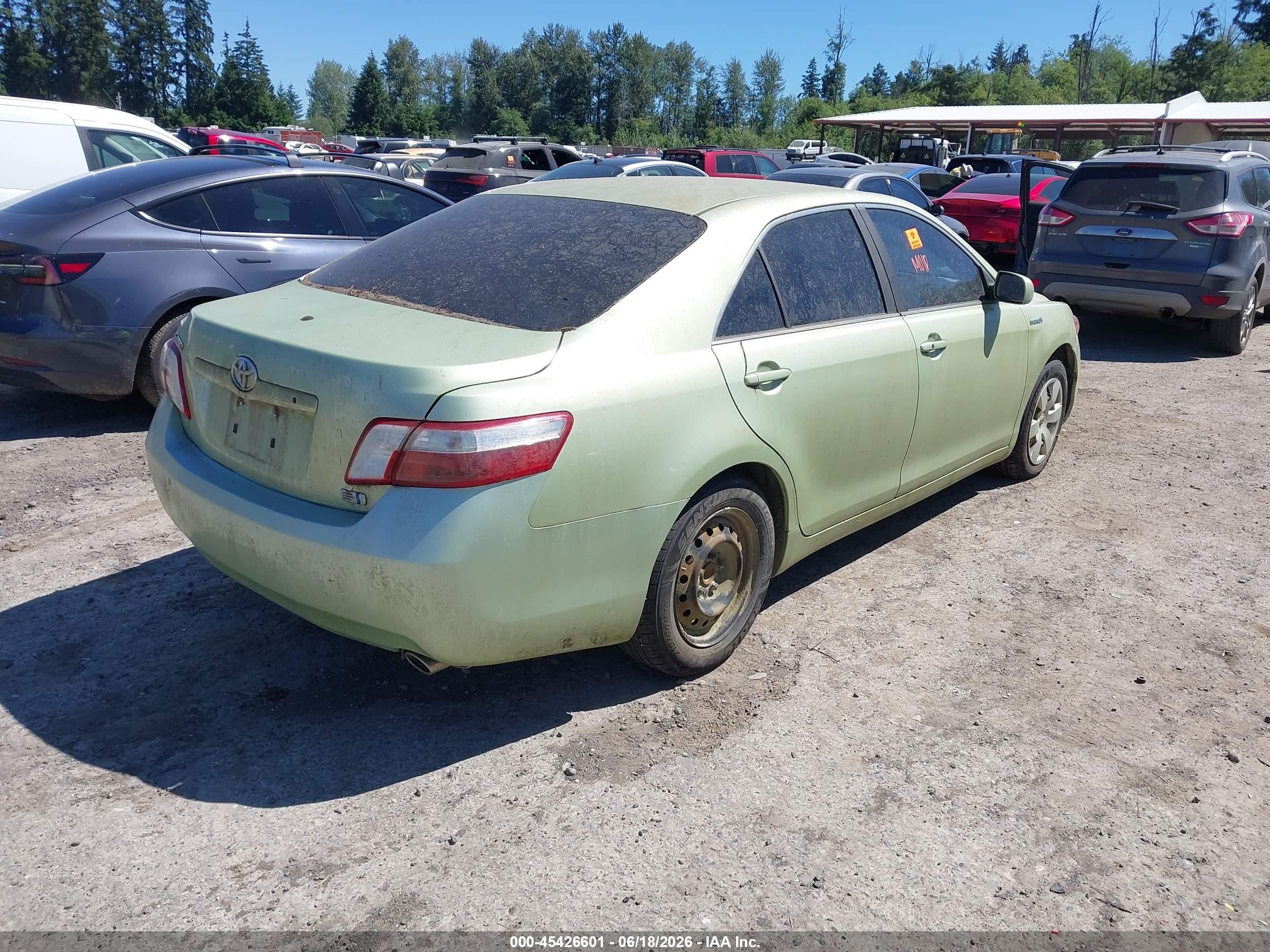 2009 Toyota Camry Hybrid   Green vin: 4T1BB46K49U082223