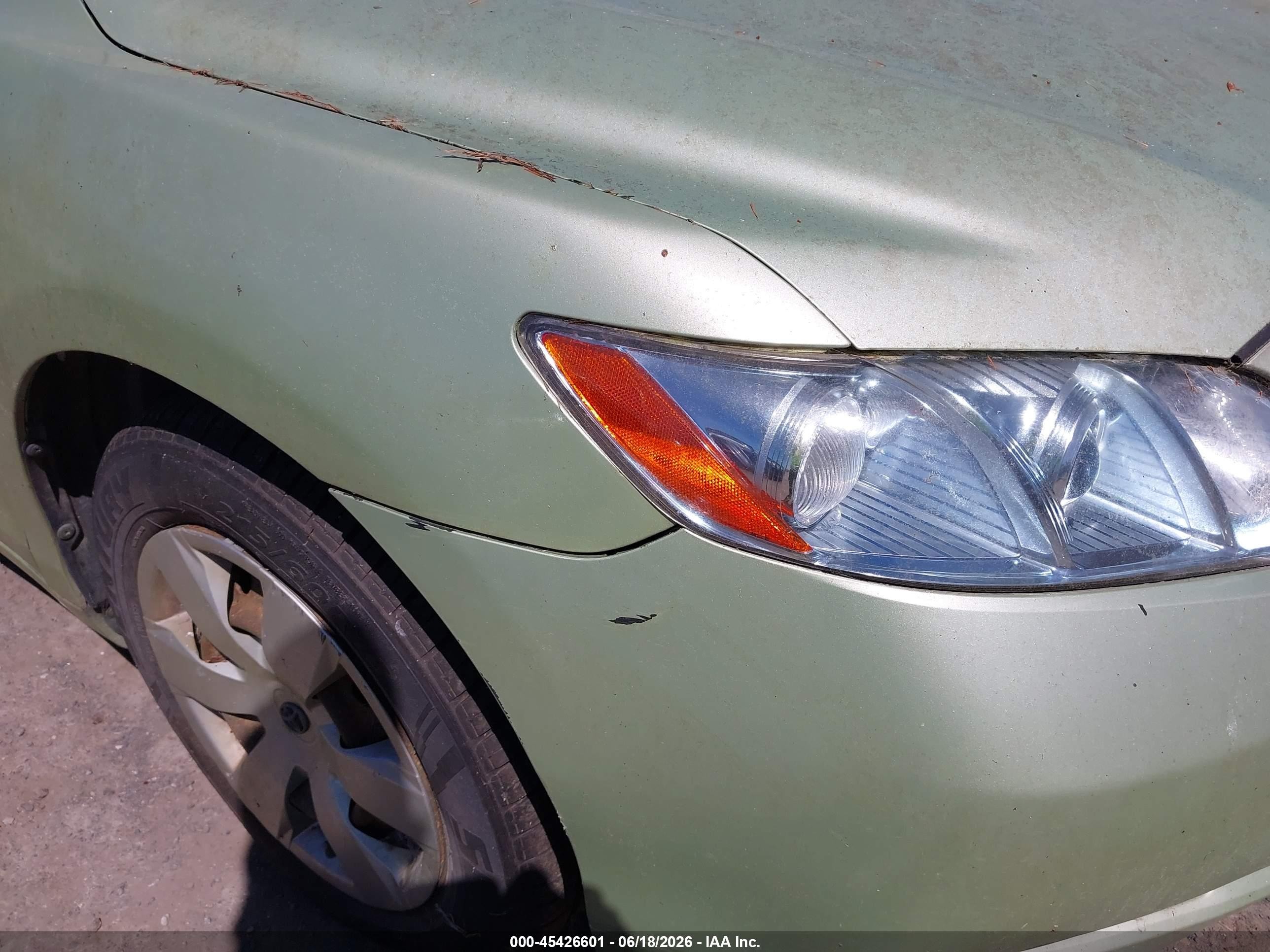 2009 Toyota Camry Hybrid   Green vin: 4T1BB46K49U082223