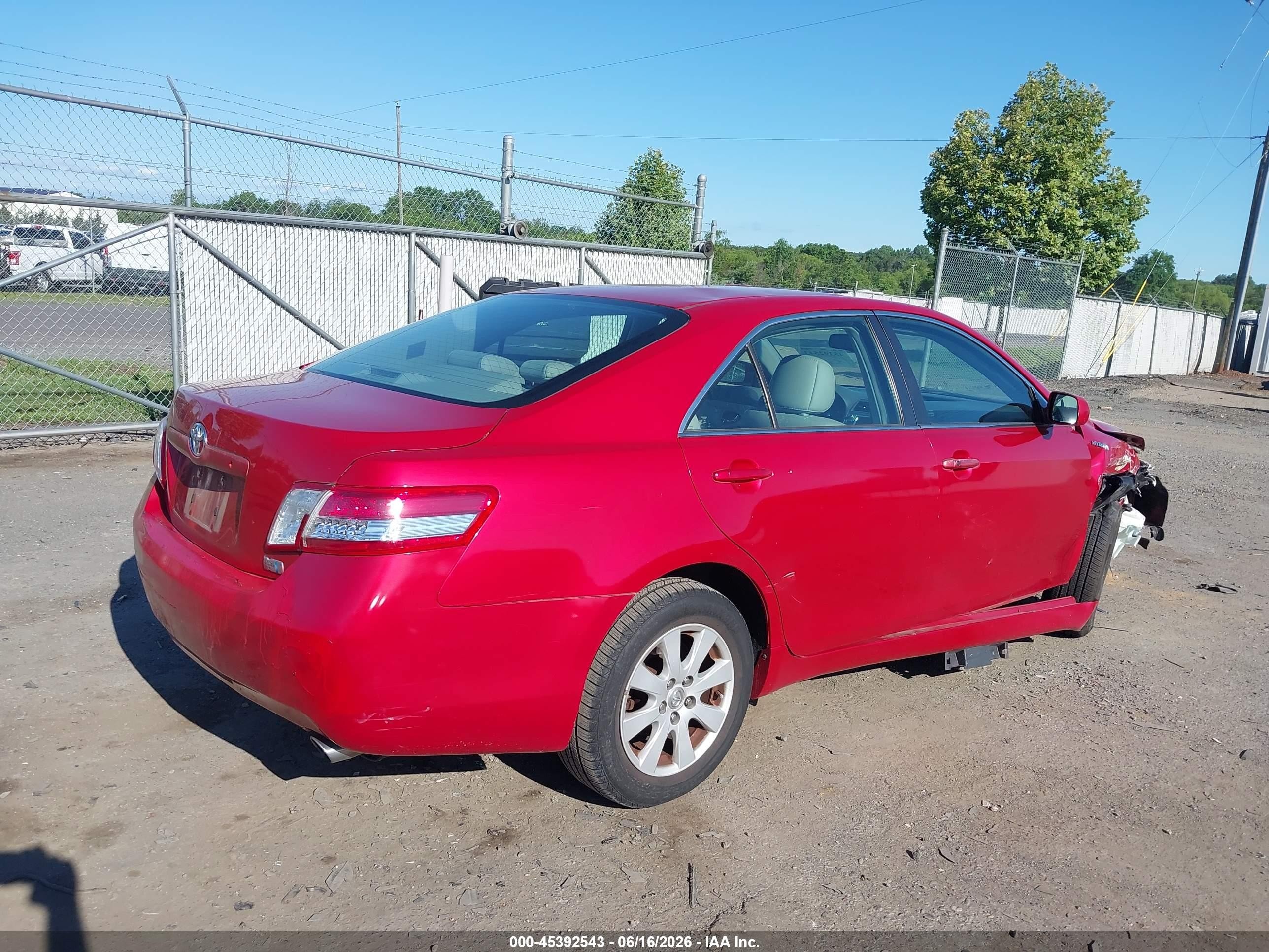 2009 Toyota Camry Hybrid   Red vin: 4T1BB46K49U085204