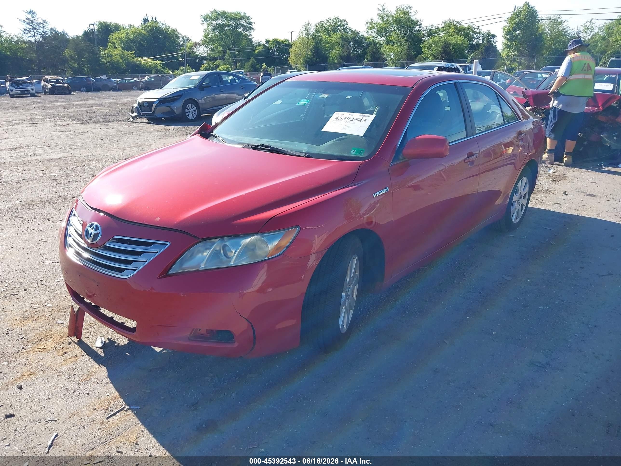 2009 Toyota Camry Hybrid   Red vin: 4T1BB46K49U085204