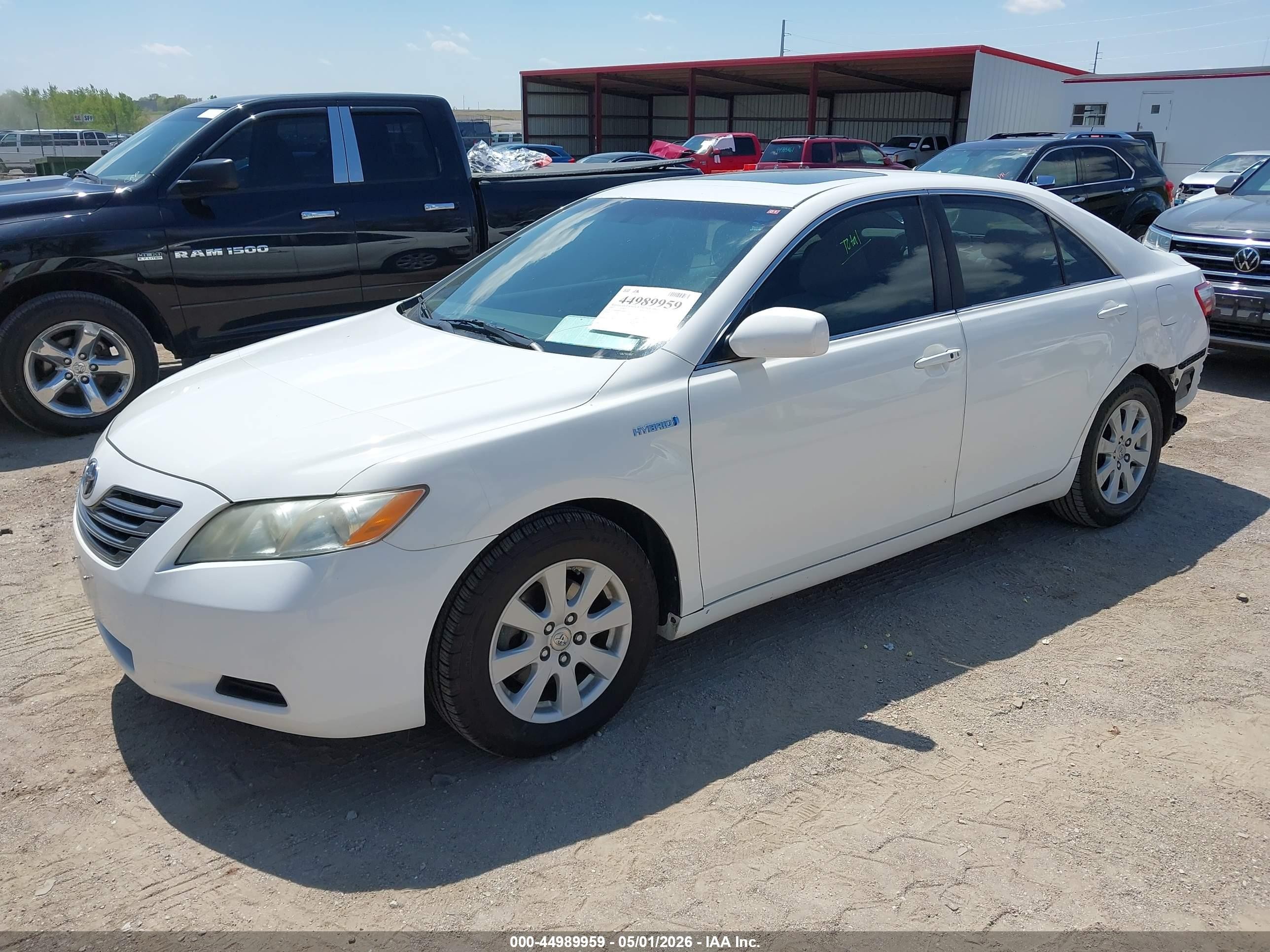2009 Toyota Camry Hybrid   White vin: 4T1BB46K59U089942