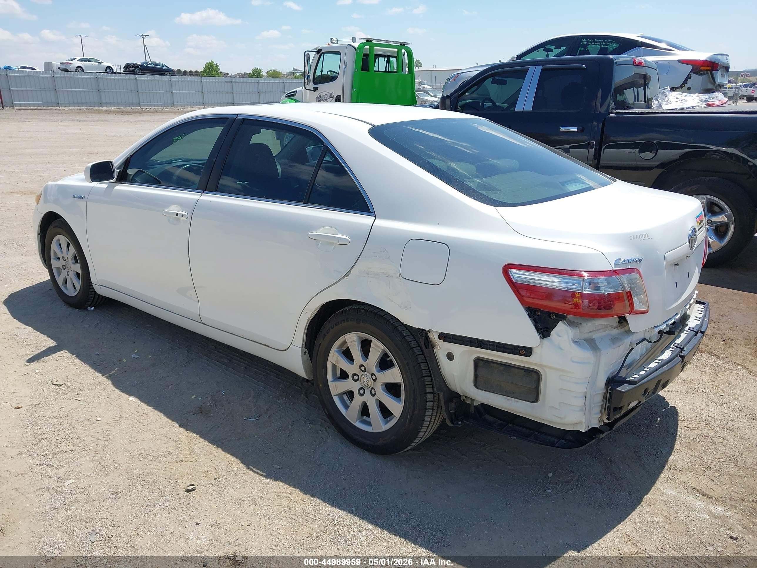 2009 Toyota Camry Hybrid   White vin: 4T1BB46K59U089942