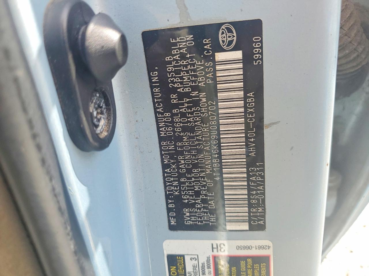 2009 Toyota Camry Hybrid Blue vin: 4T1BB46K69U080702
