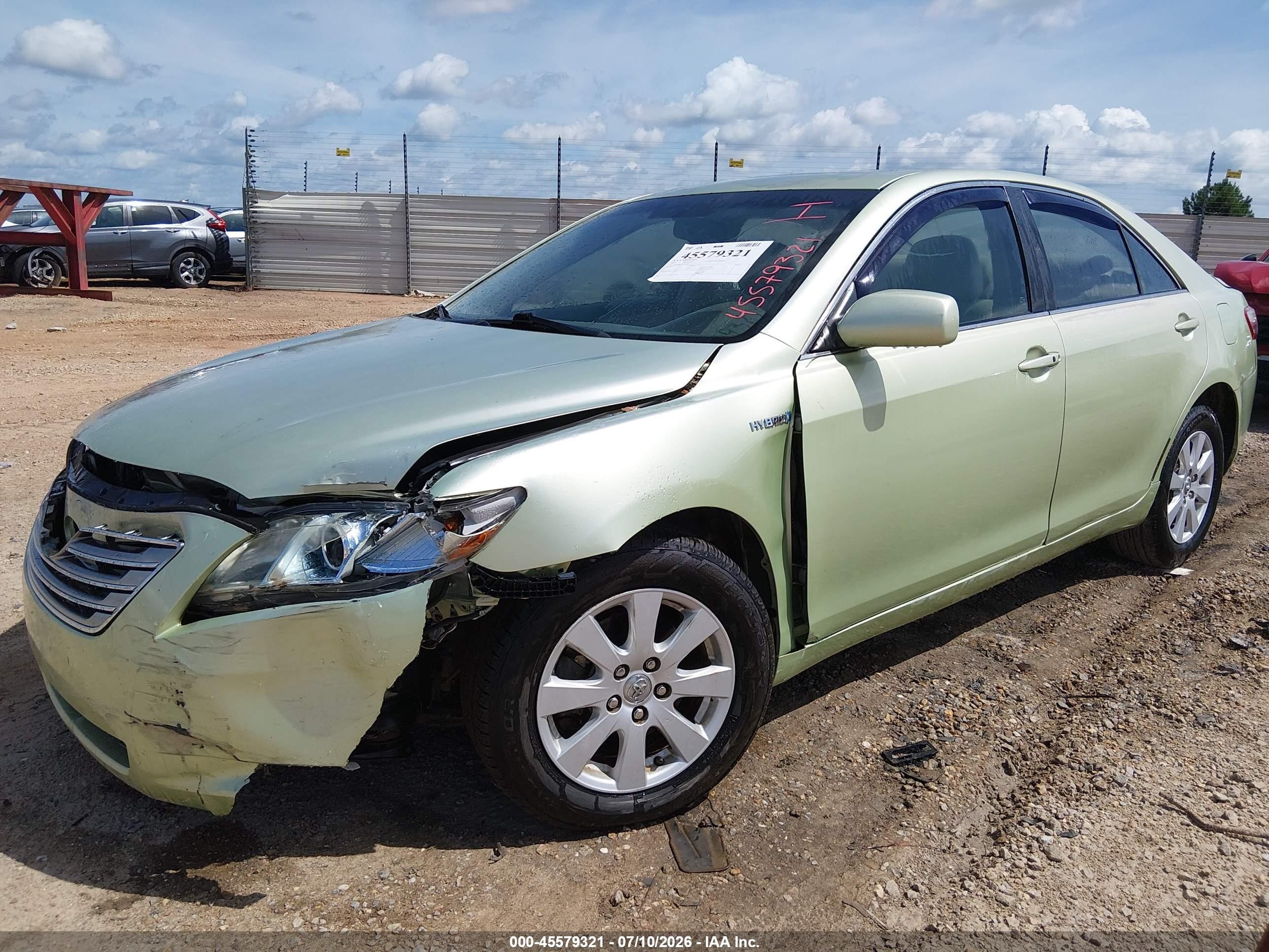 2009 Toyota Camry Hybrid   Green vin: 4T1BB46K69U091943