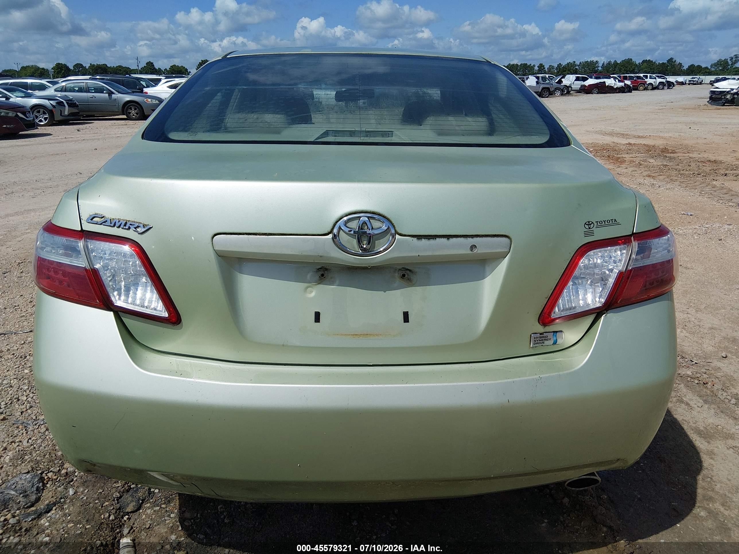 2009 Toyota Camry Hybrid   Green vin: 4T1BB46K69U091943
