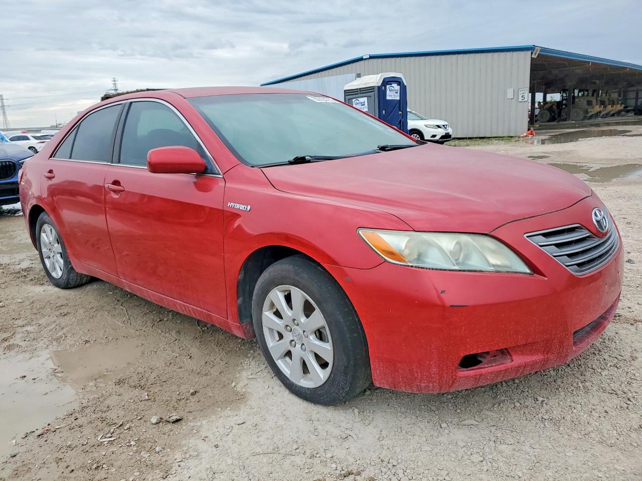 2007 Toyota Camry Hybrid Red vin: 4T1BB46K77U011451