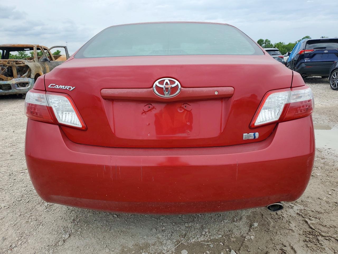 2007 Toyota Camry Hybrid Red vin: 4T1BB46K77U011451