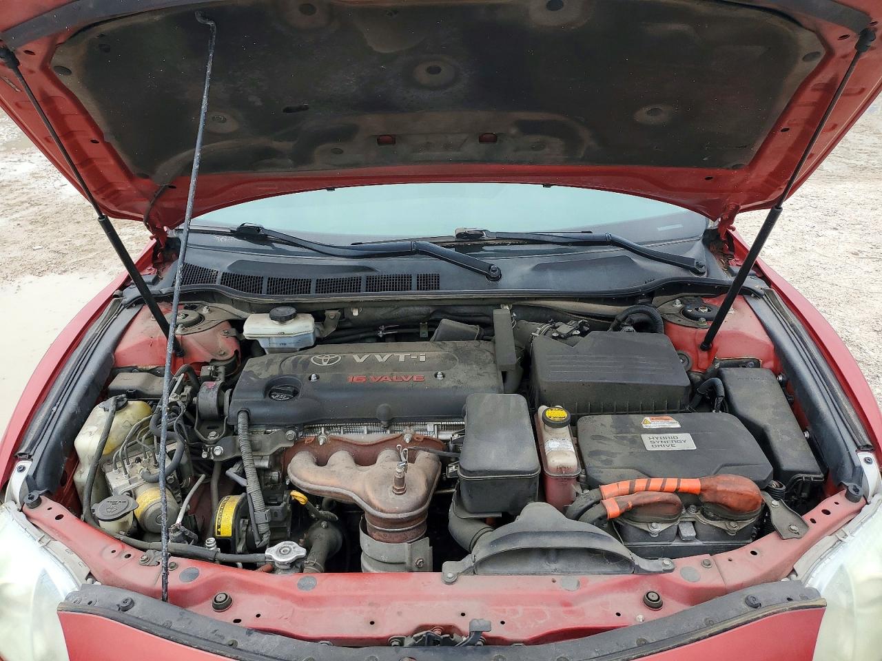 2007 Toyota Camry Hybrid Red vin: 4T1BB46K77U011451