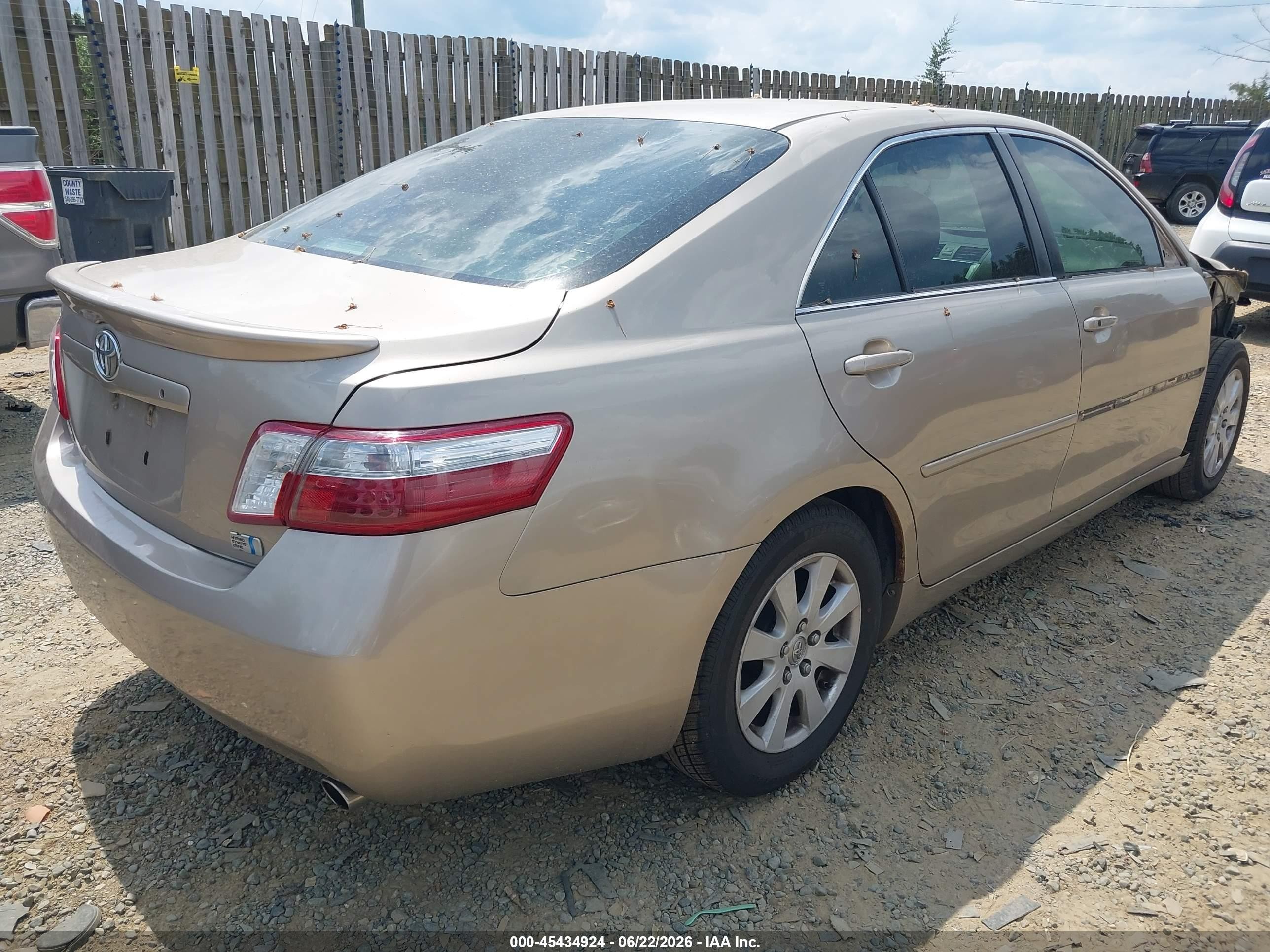 2009 Toyota Camry Hybrid   Beige vin: 4T1BB46K79U098772