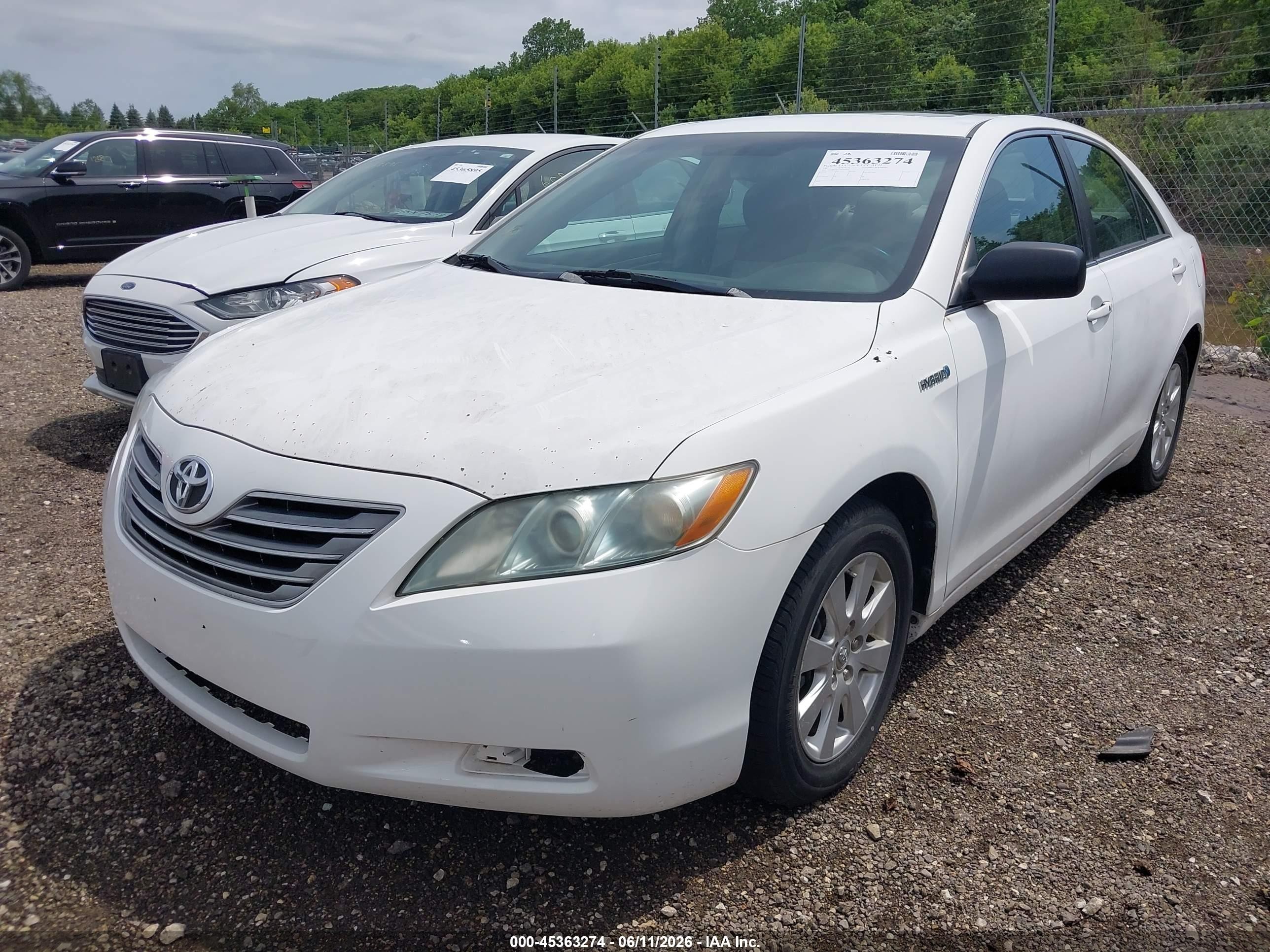 2007 Toyota Camry Hybrid   White vin: 4T1BB46K87U002869