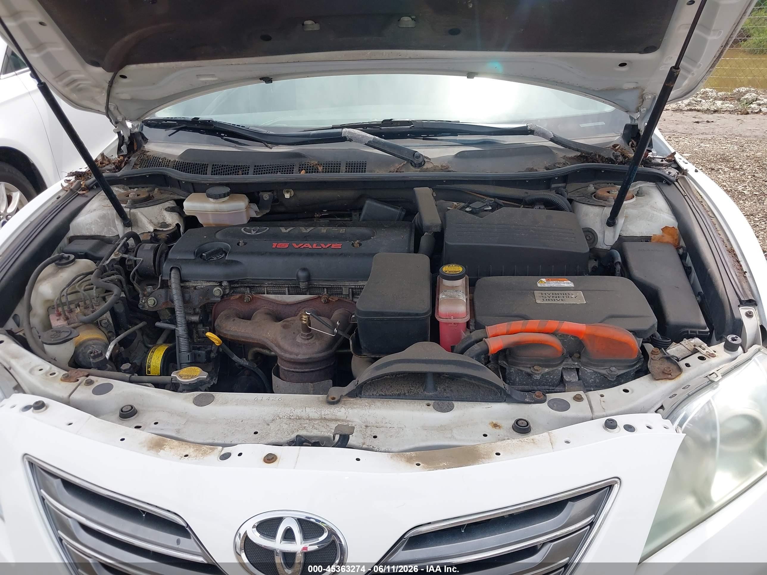 2007 Toyota Camry Hybrid   White vin: 4T1BB46K87U002869