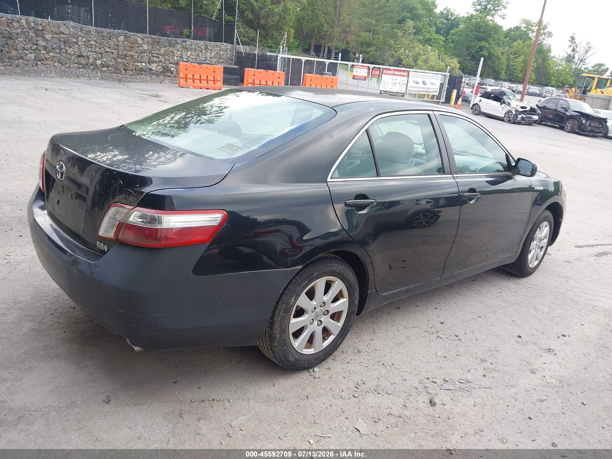 2007 Toyota Camry Hybrid   Черный vin: 4T1BB46K87U007716