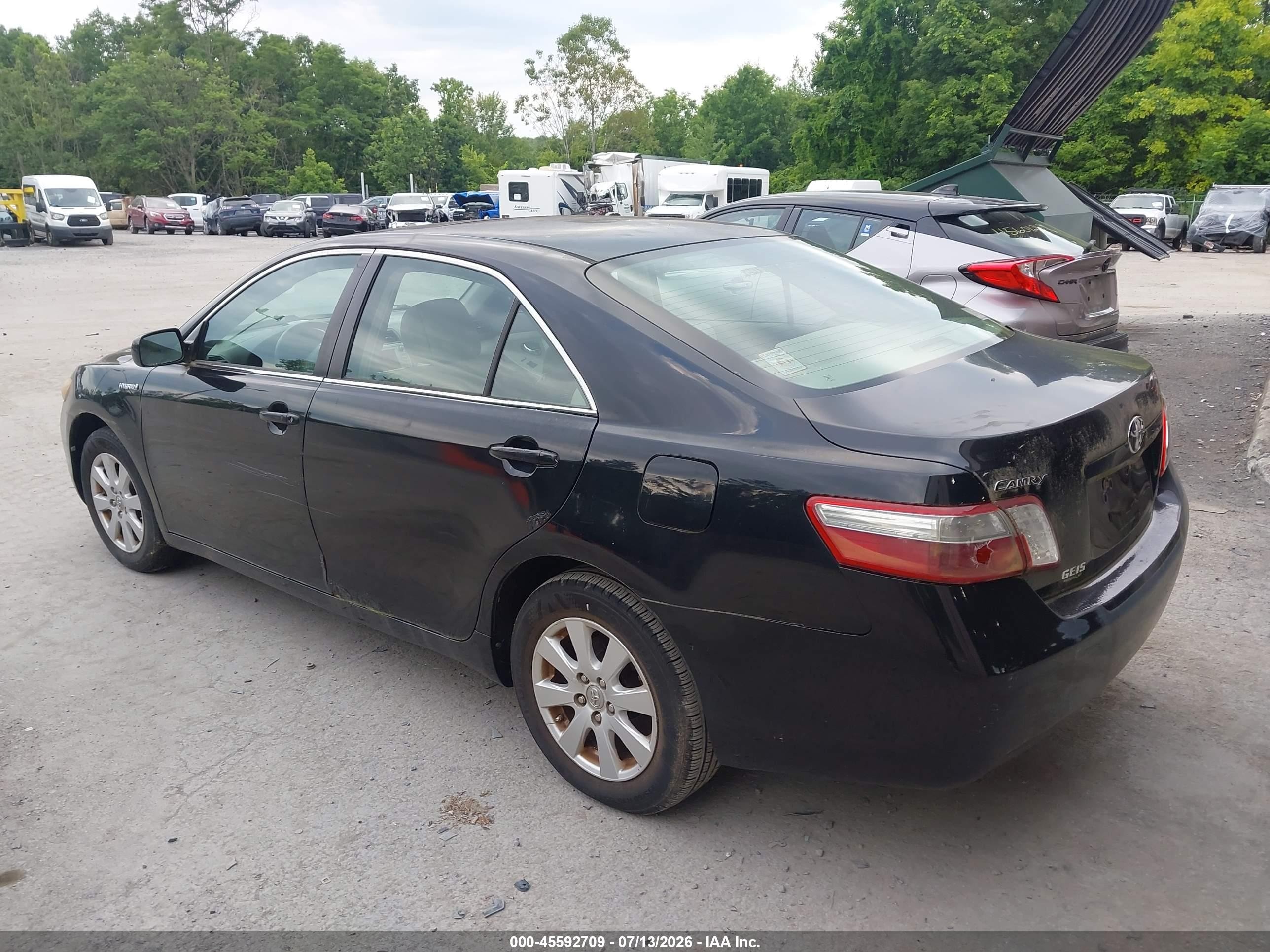 2007 Toyota Camry Hybrid   Черный vin: 4T1BB46K87U007716