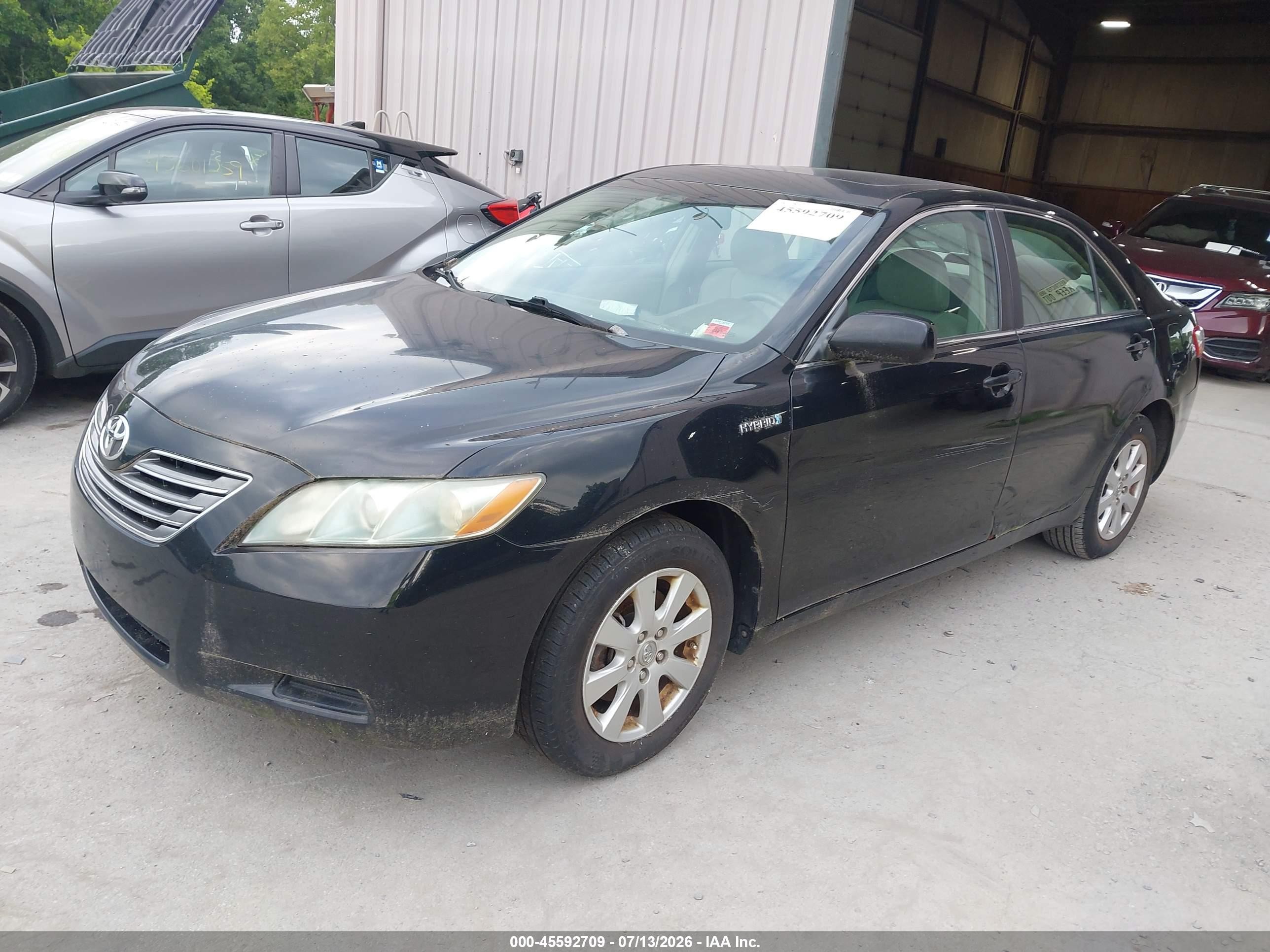 2007 Toyota Camry Hybrid   Черный vin: 4T1BB46K87U007716