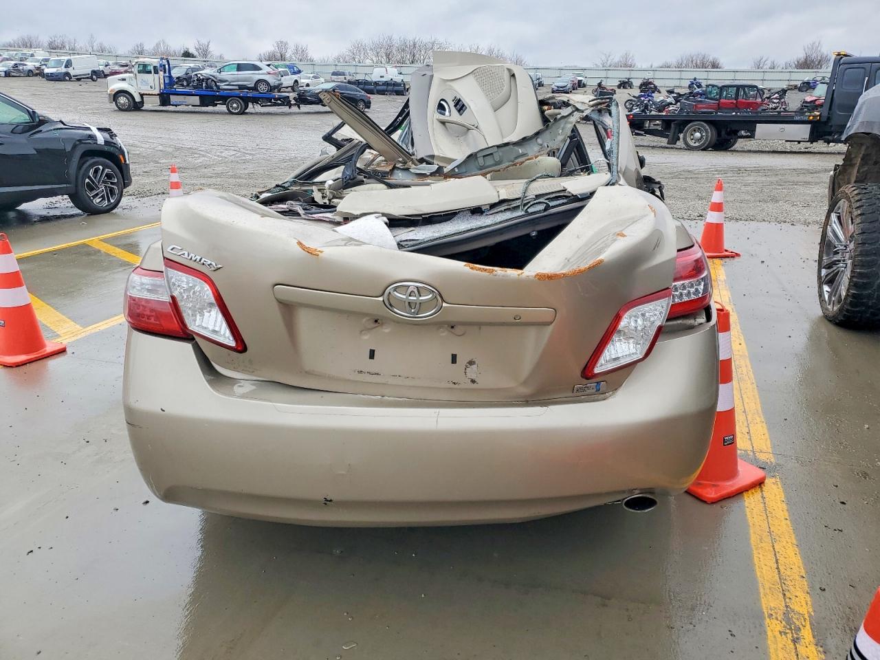 2007 Toyota Camry Hybrid Beige vin: 4T1BB46K87U020076