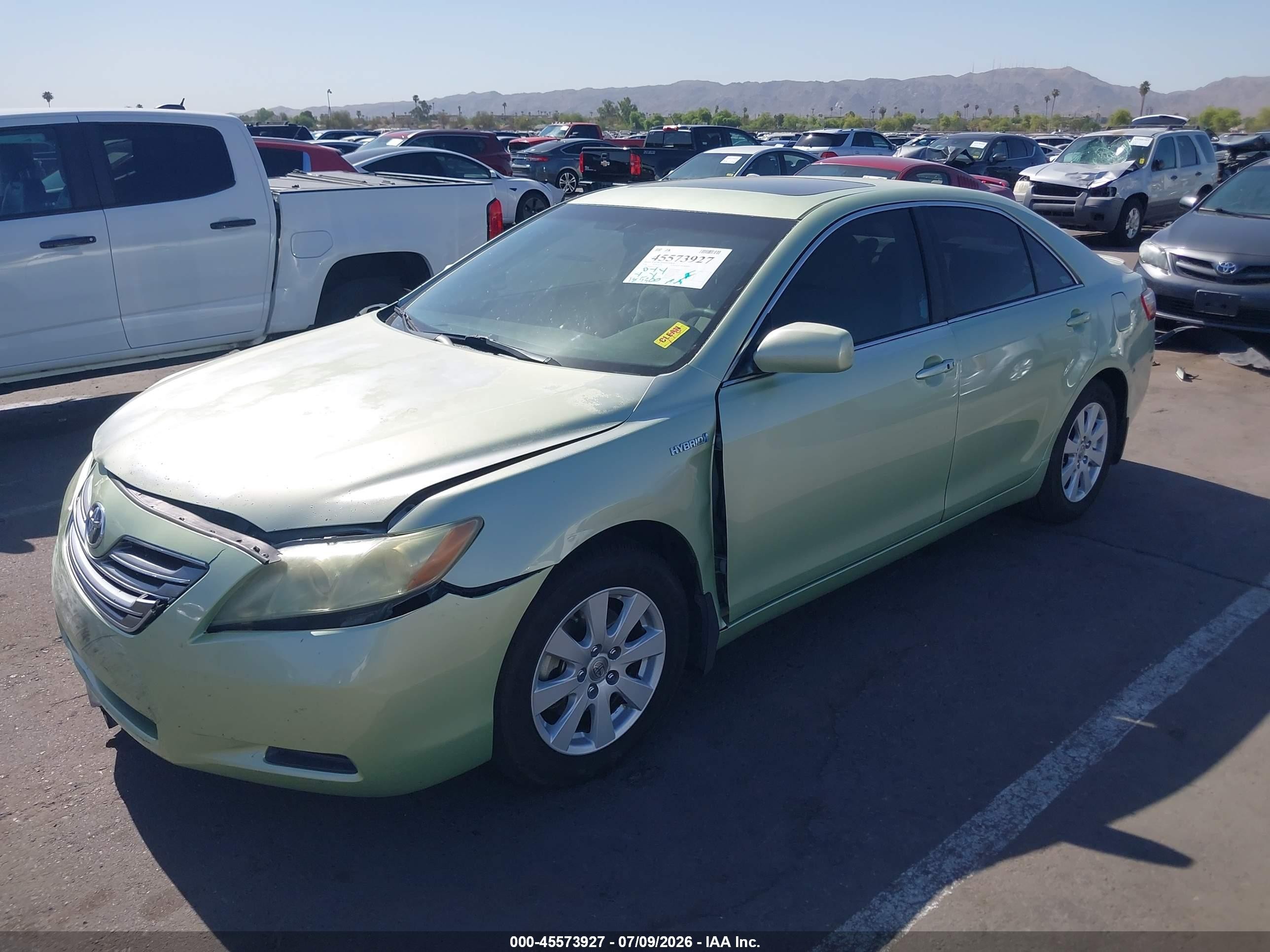 2008 Toyota Camry Hybrid   Green vin: 4T1BB46K88U049269