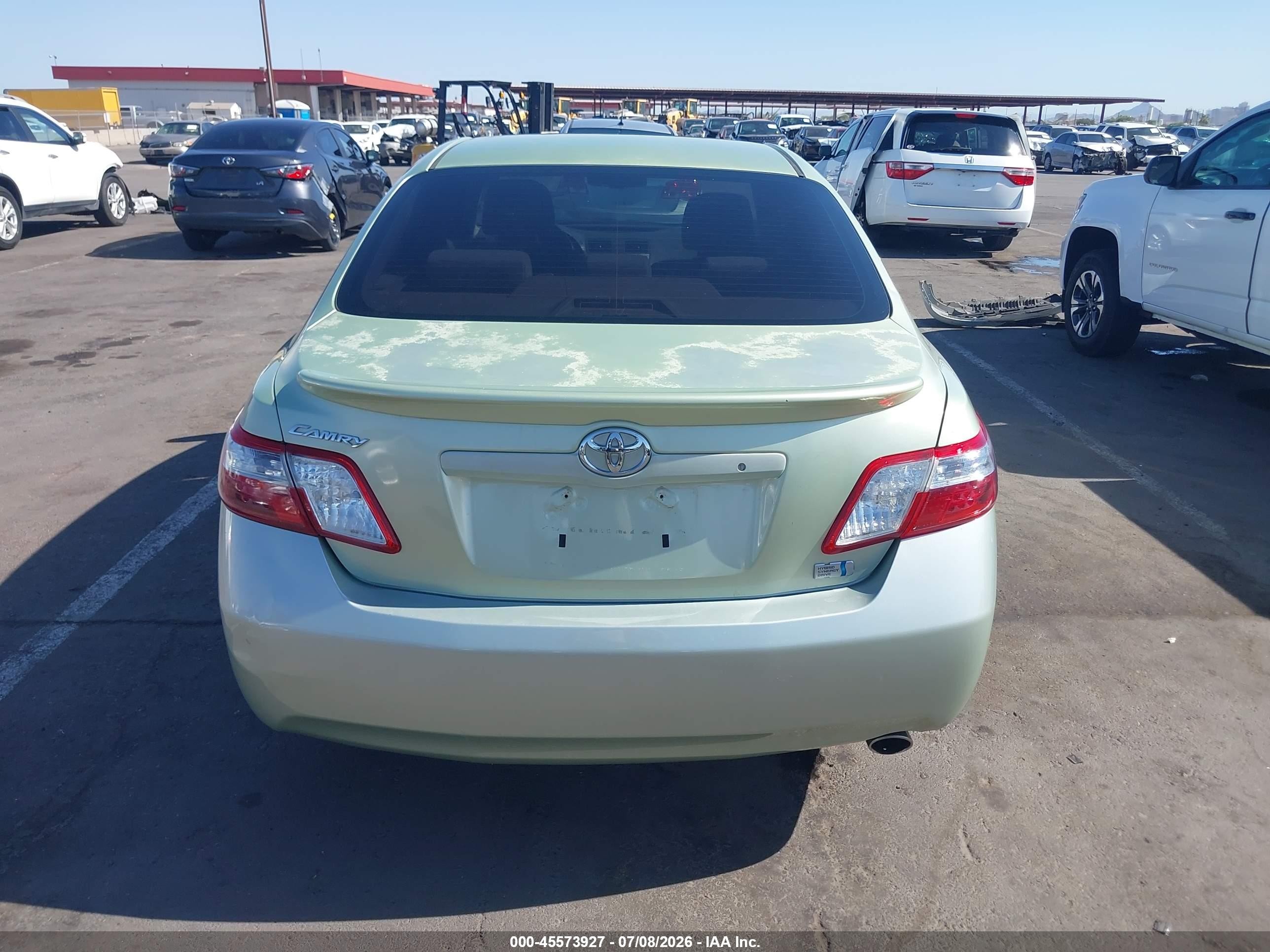 2008 Toyota Camry Hybrid   Green vin: 4T1BB46K88U049269