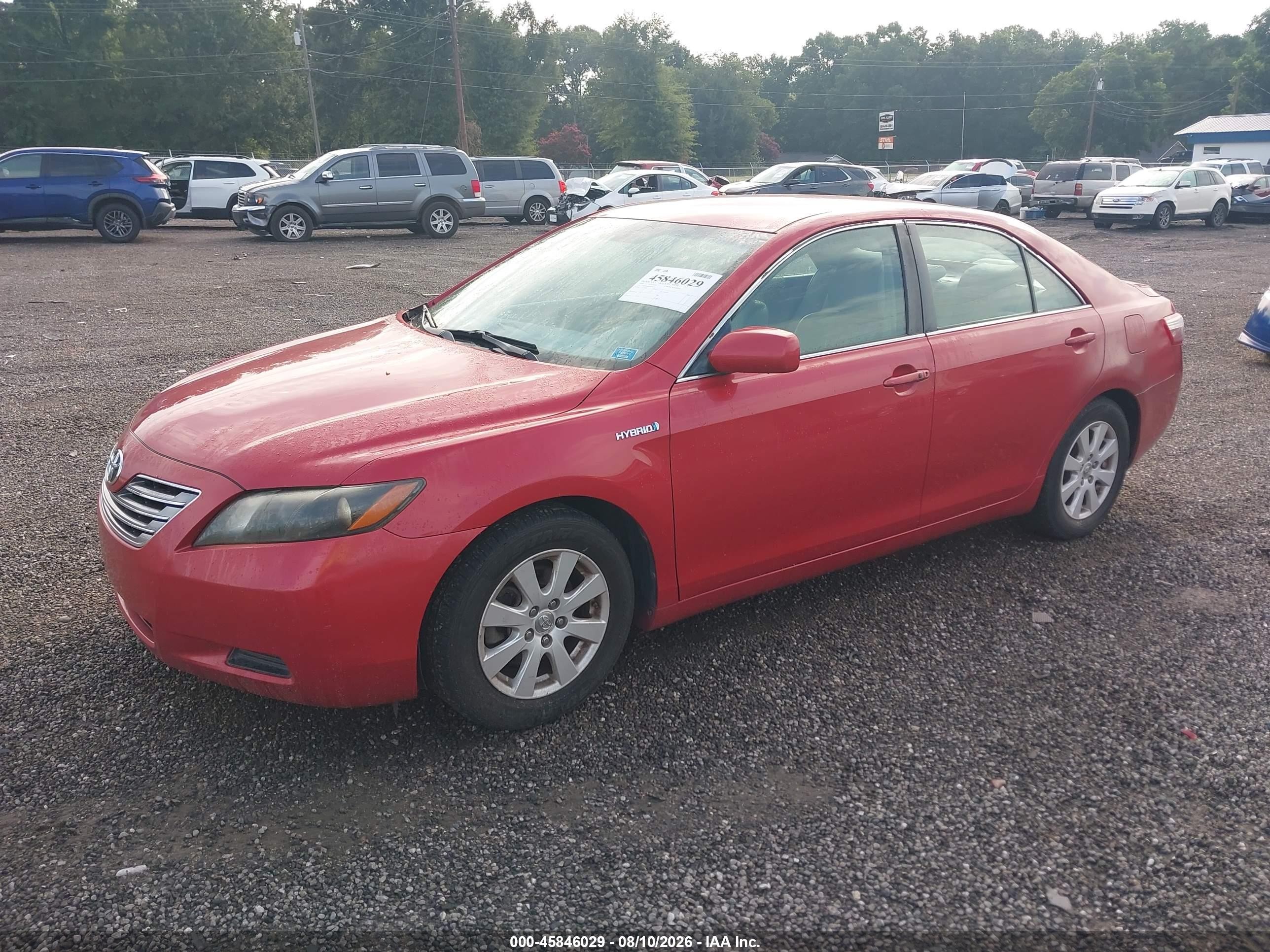 2009 Toyota Camry Hybrid   Red vin: 4T1BB46K89U085853