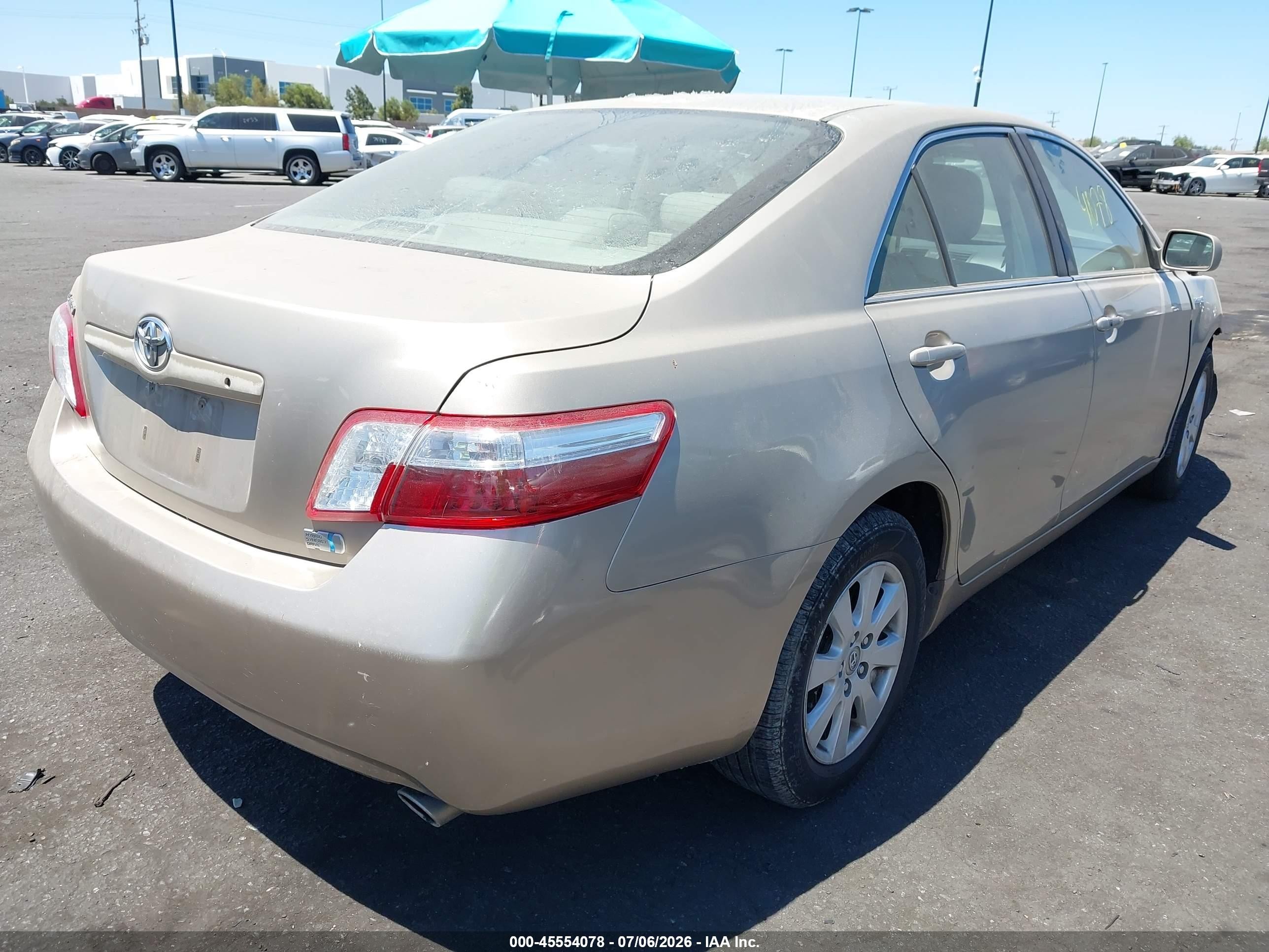 2009 Toyota Camry Hybrid   Бежевый vin: 4T1BB46K89U107818