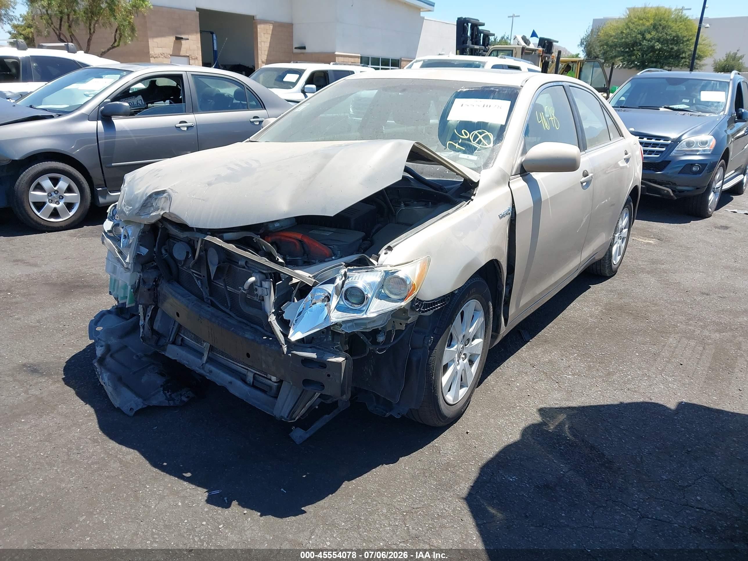 2009 Toyota Camry Hybrid   Бежевый vin: 4T1BB46K89U107818