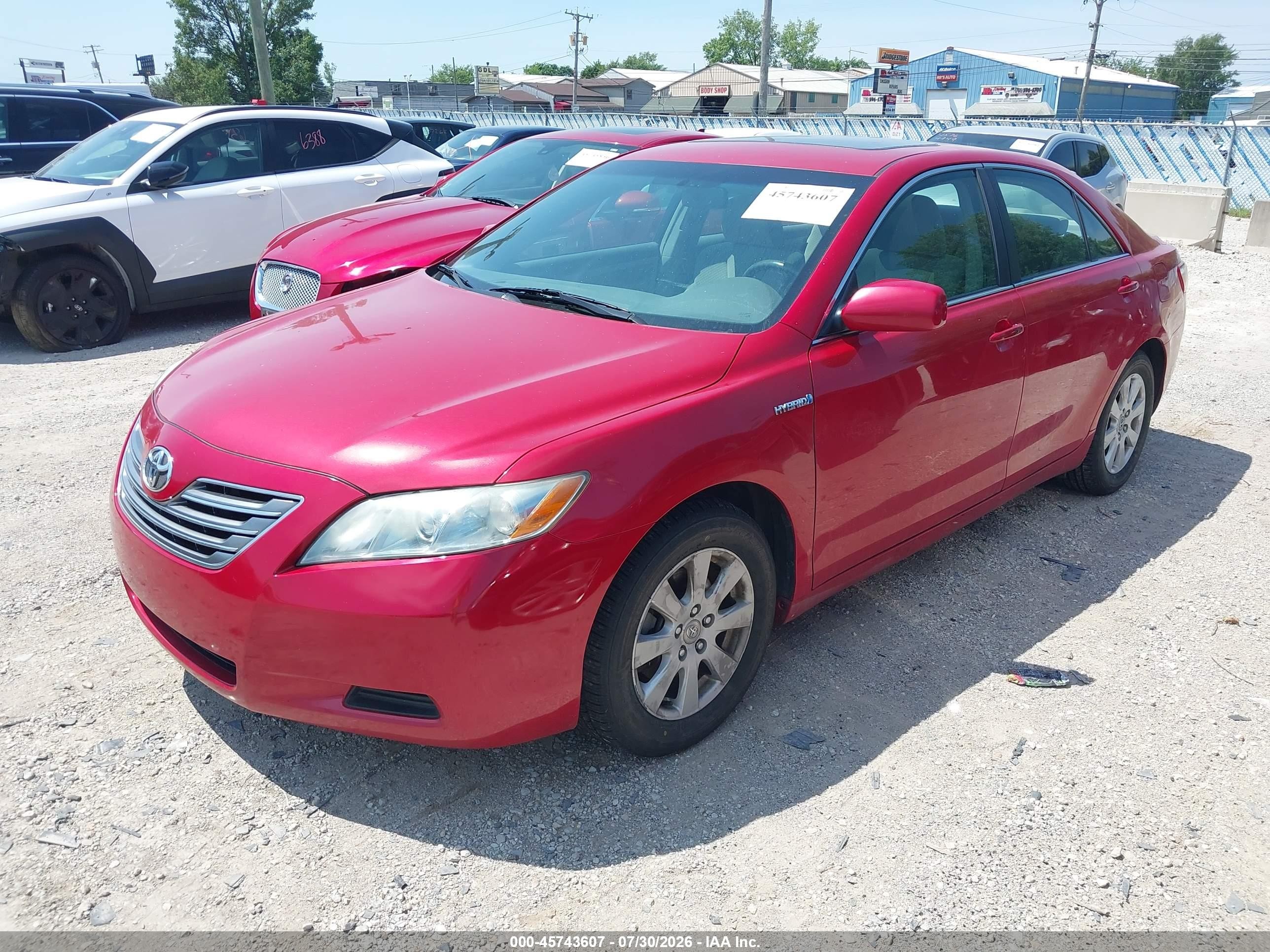 2007 Toyota Camry Hybrid   Red vin: 4T1BB46K97U026582