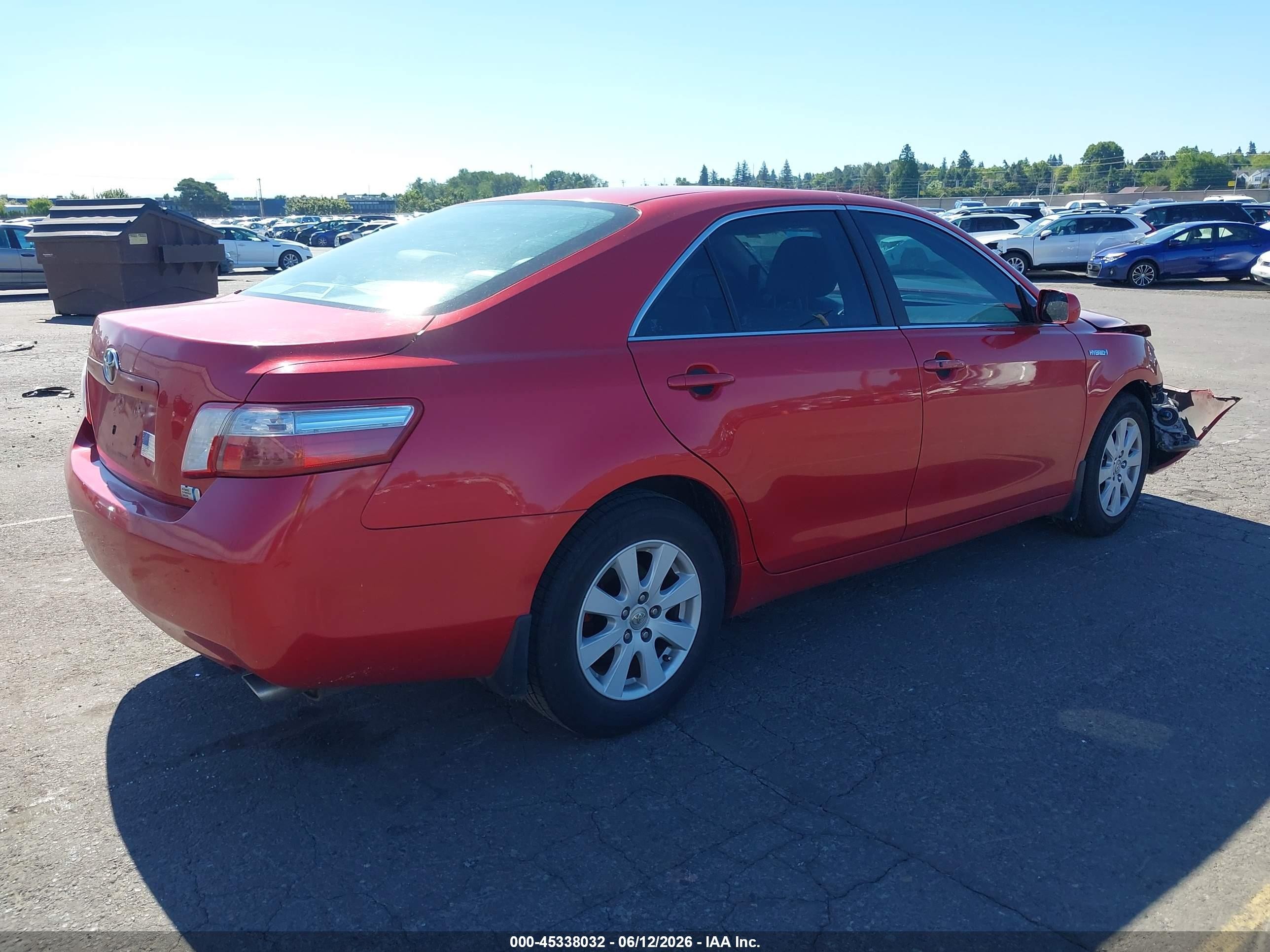 2008 Toyota Camry Hybrid   Красный vin: 4T1BB46K98U042802
