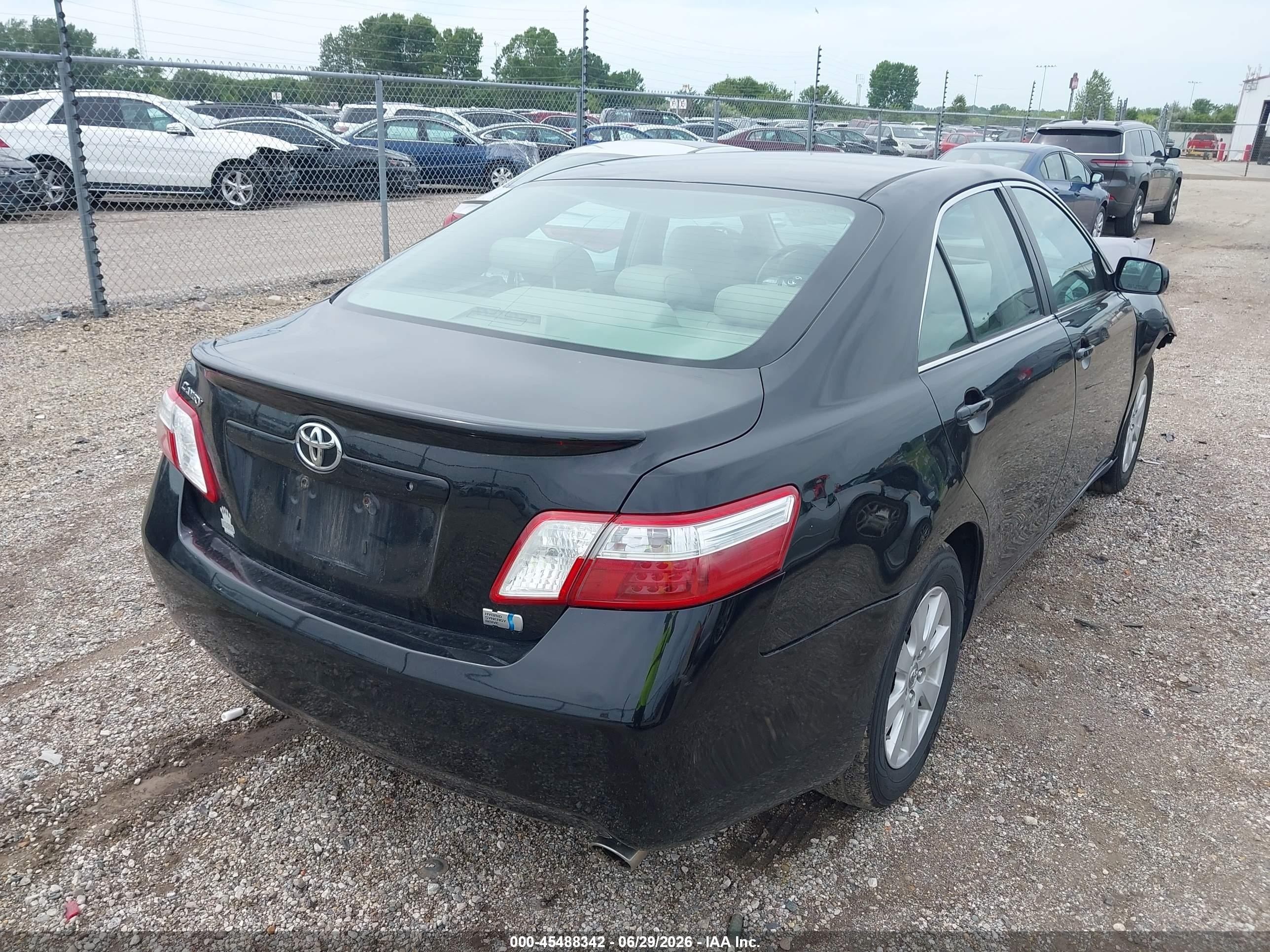 2008 Toyota Camry Hybrid   Black vin: 4T1BB46K98U047451