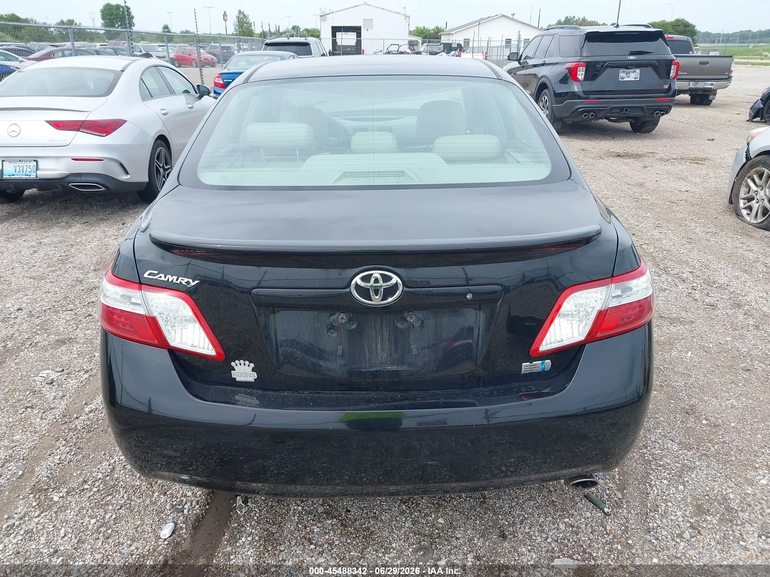 2008 Toyota Camry Hybrid   Black vin: 4T1BB46K98U047451